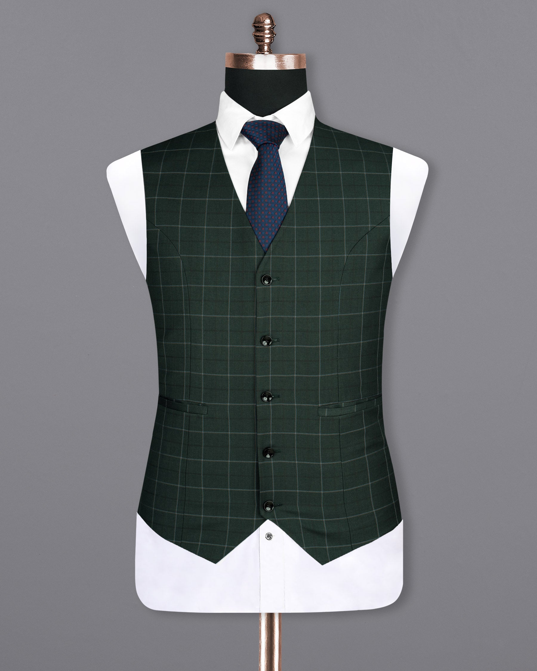 Lunar Green Super fine windowpane Woolrich Waistcoat V1624-36, V1624-38, V1624-40, V1624-42, V1624-44, V1624-46, V1624-48, V1624-50, V1624-52, V1624-54, V1624-56, V1624-58, V1624-60