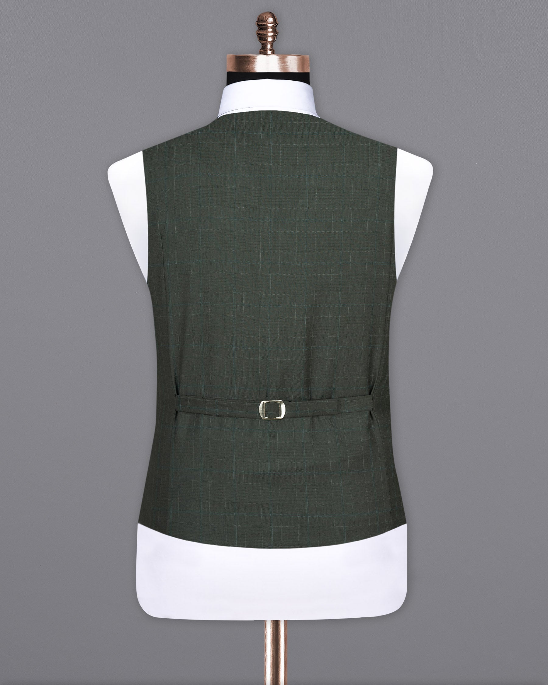 Dune Green Super fine Plaid Woolrich Waistcoat V1627-36, V1627-38, V1627-40, V1627-42, V1627-44, V1627-46, V1627-48, V1627-50, V1627-52, V1627-54, V1627-56, V1627-58, V1627-60