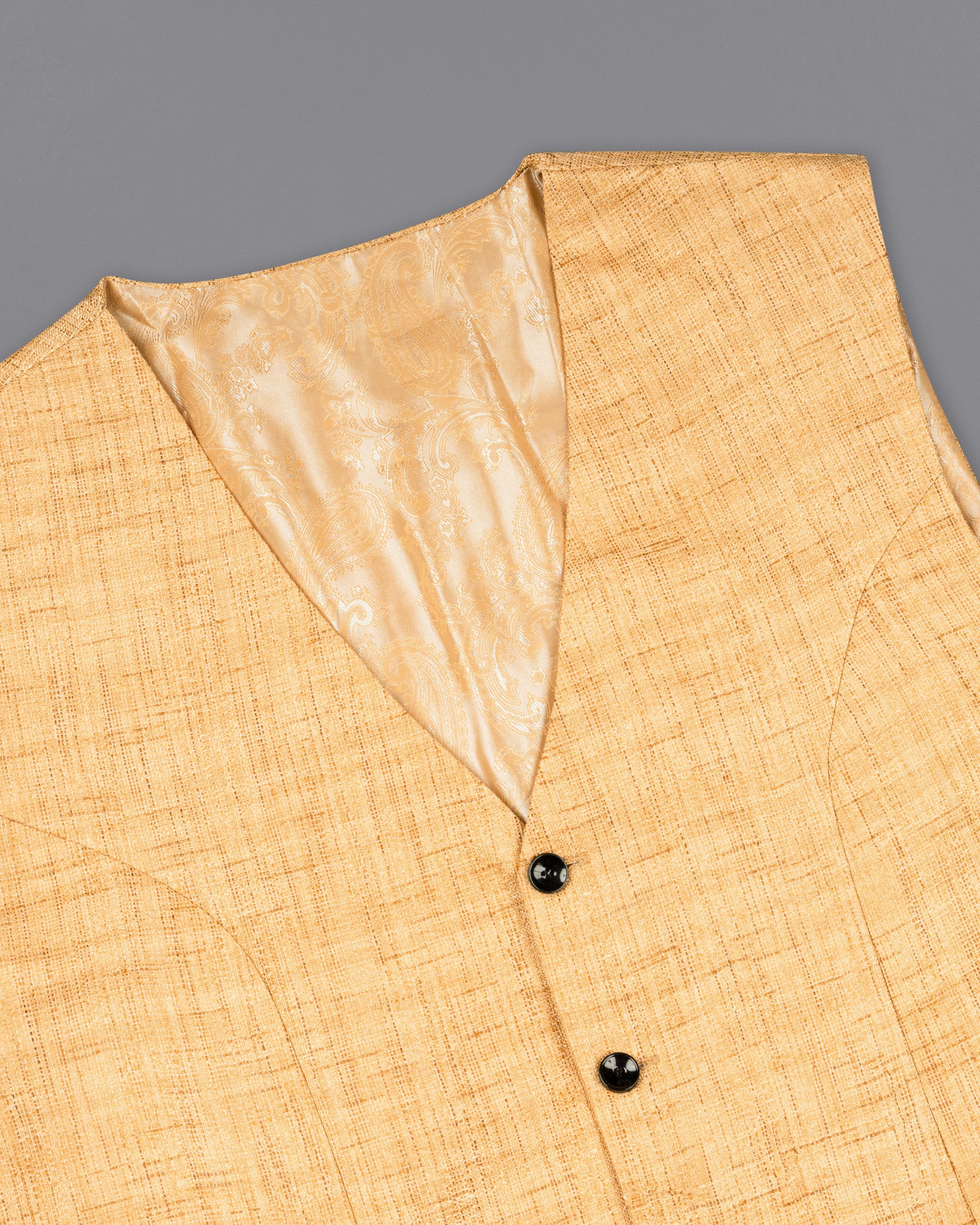 Corvette Brown Textured Waistcoat