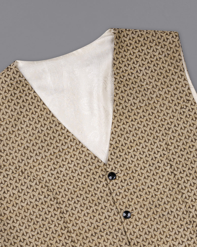 Shingle Fawn Brown and Sapling Beige Textured Waistcoat V1675-36, V1675-38, V1675-40, V1675-42, V1675-44, V1675-46, V1675-48, V1675-50, V1675-52, V1675-54, V1675-56, V1675-58, V1675-60