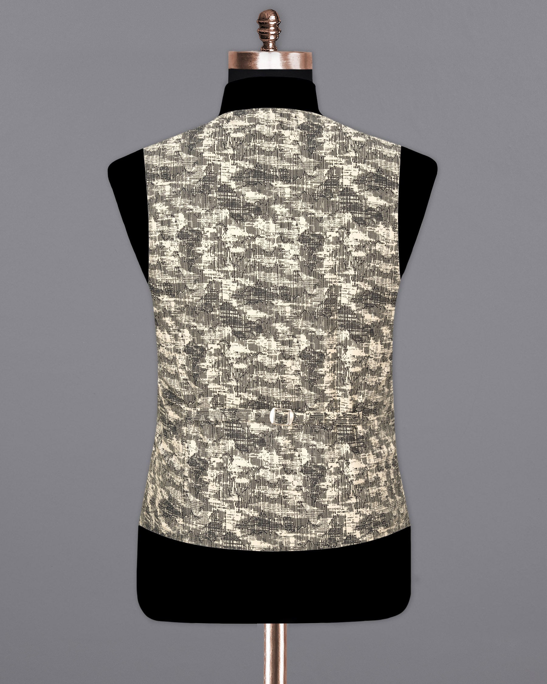 Bastille and Champagne Beige Abstract Print Textured Waistcoat V1680-36, V1680-38, V1680-40, V1680-42, V1680-44, V1680-46, V1680-48, V1680-50, V1680-52, V1680-54, V1680-56, V1680-58, V1680-60