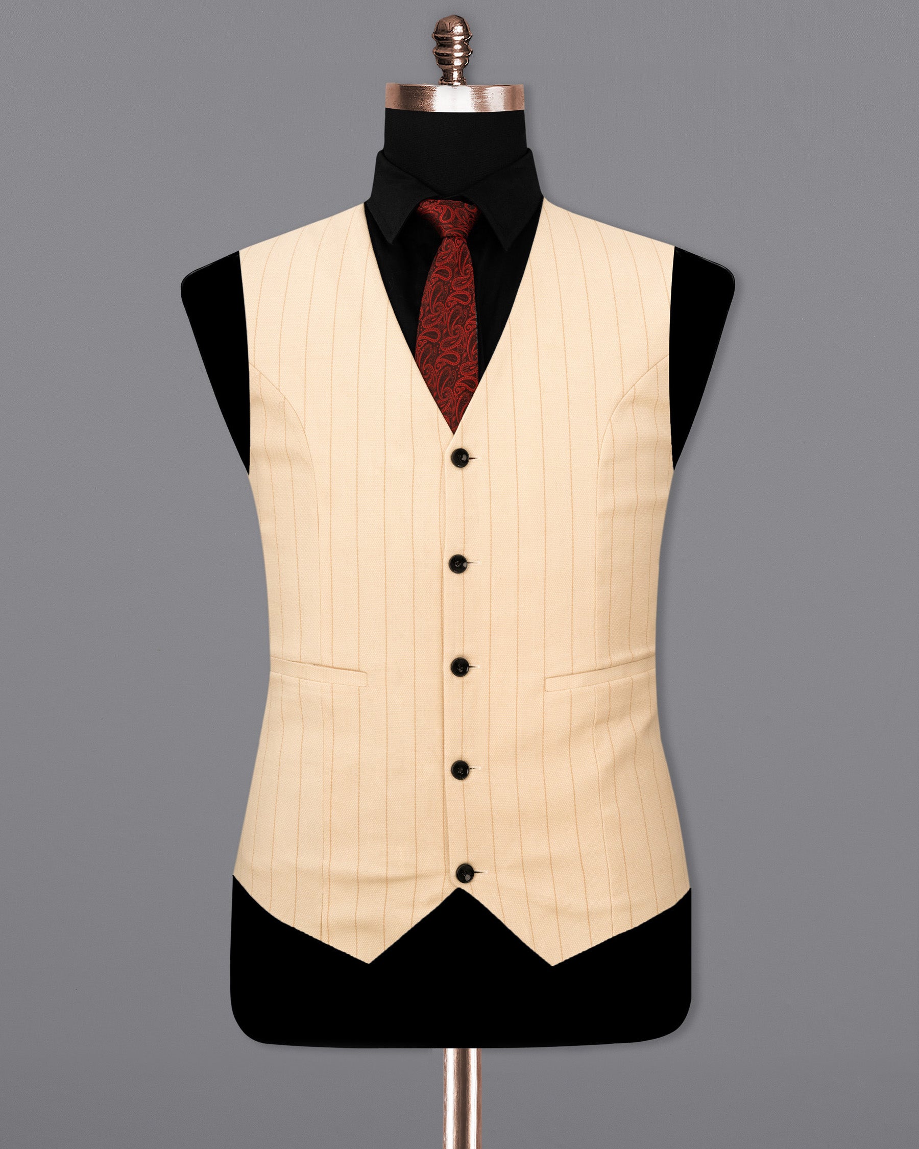 Light Apricot Striped Waistcoat V1709-36, V1709-38, V1709-40, V1709-42, V1709-44, V1709-46, V1709-48, V1709-50, V1709-52, V1709-54, V1709-56, V1709-58, V1709-60