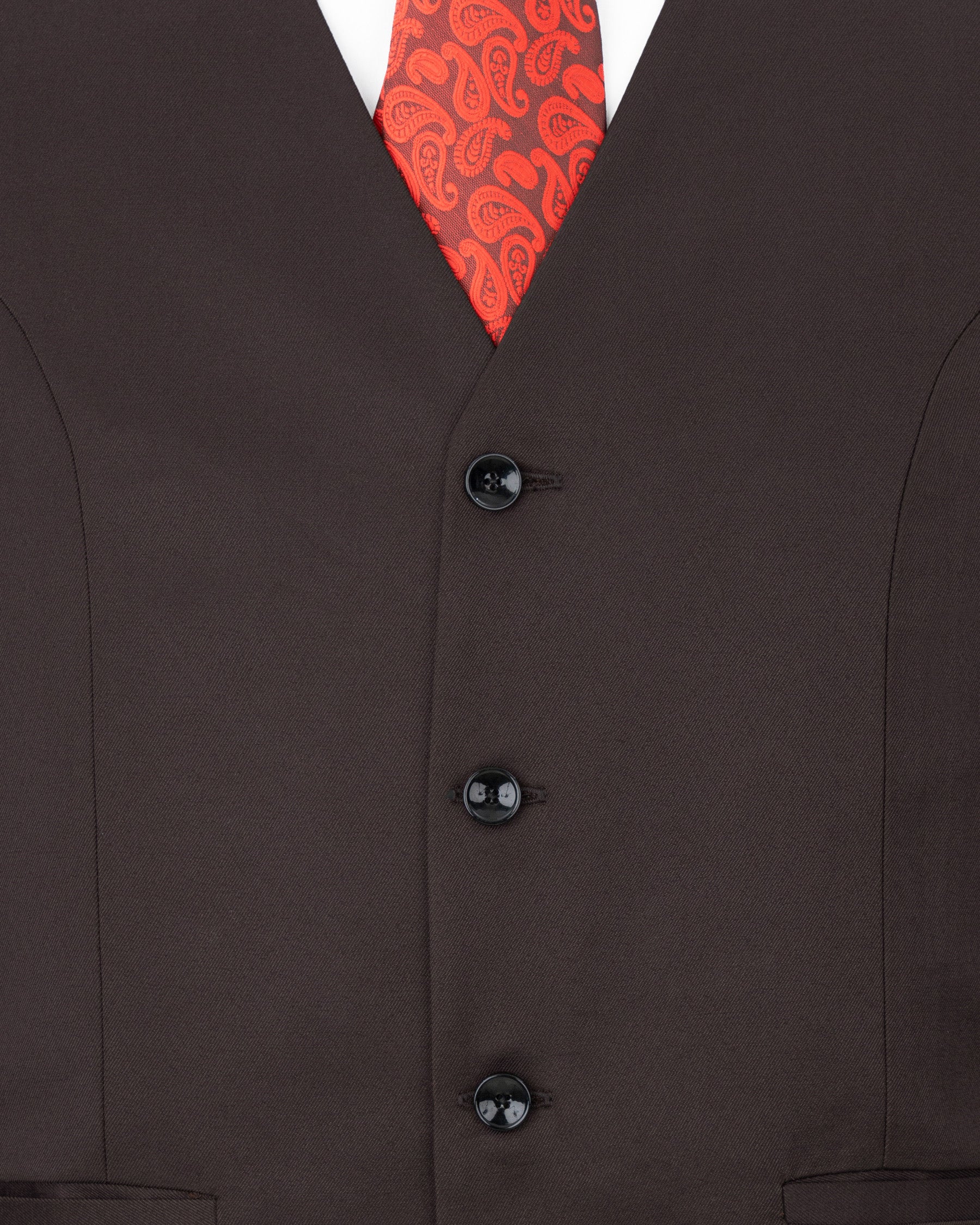 Matterhorn Brown Textured Waistcoat