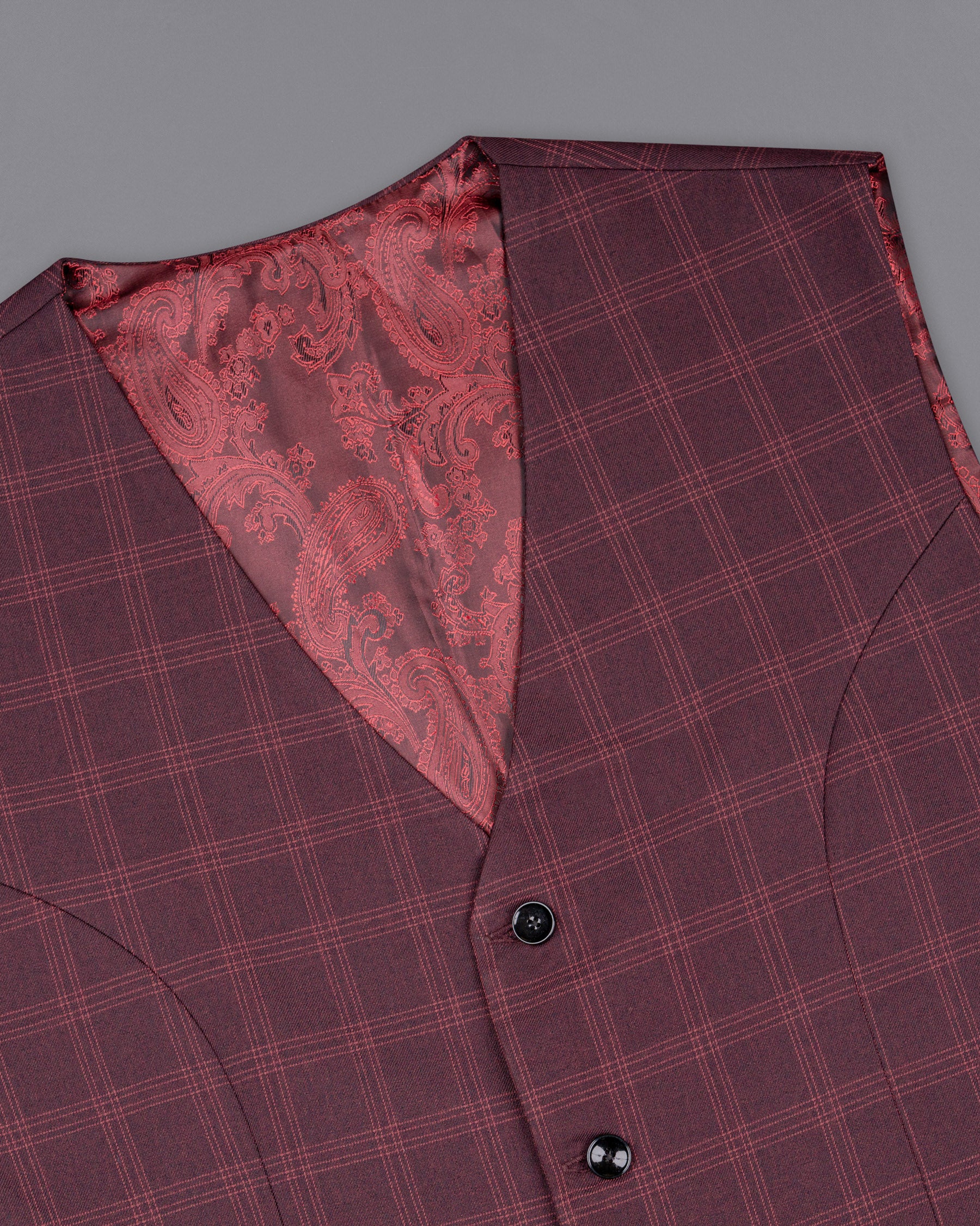 Dark Byzantium Plaid Waistcoat