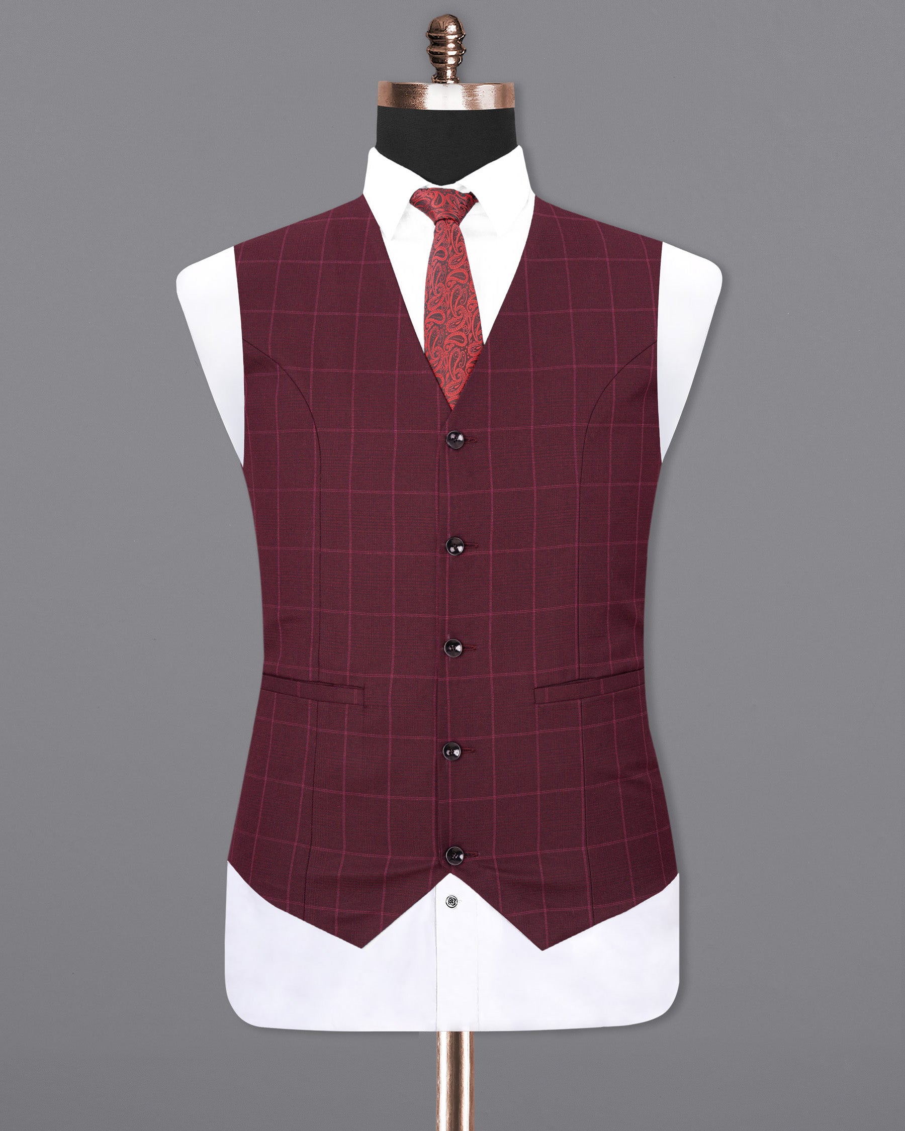 Barossa Windowpane Waistcoat