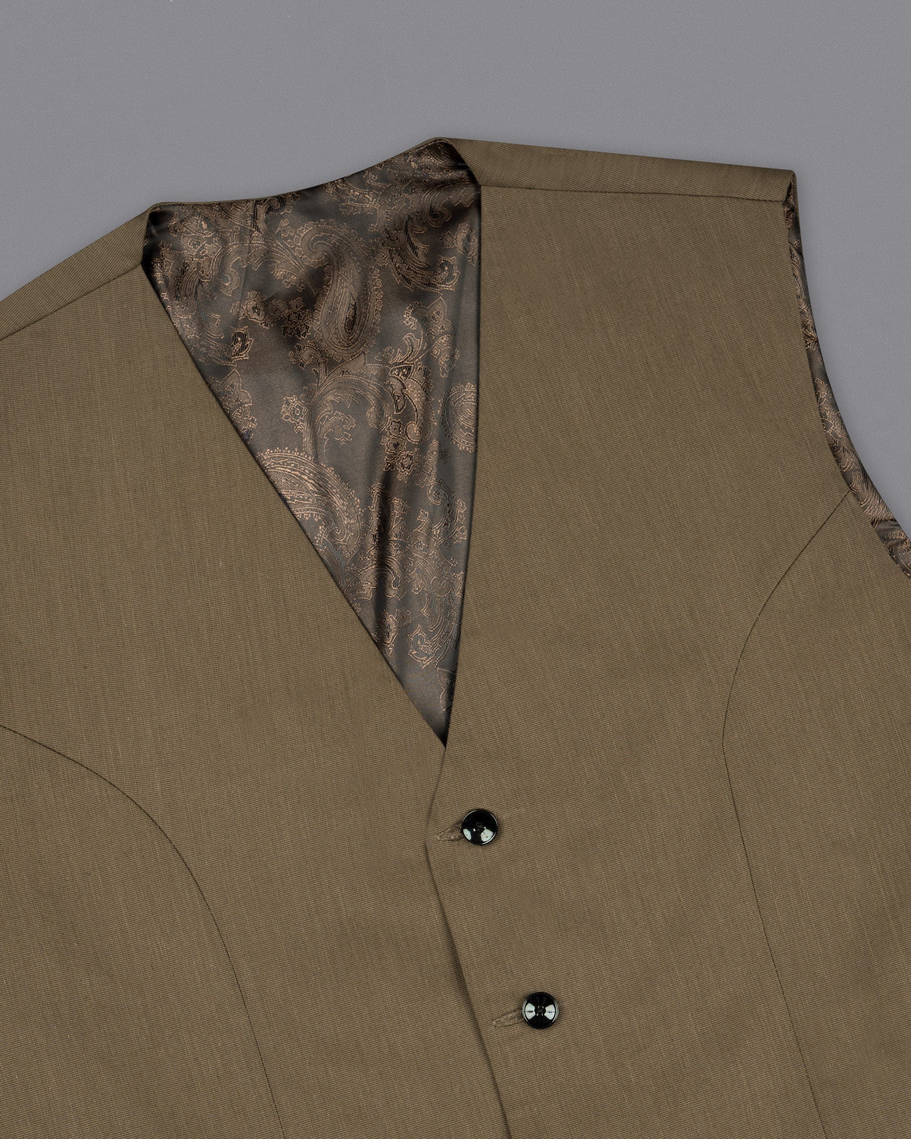 Hemlock Brown Premium Cotton Waistcoat