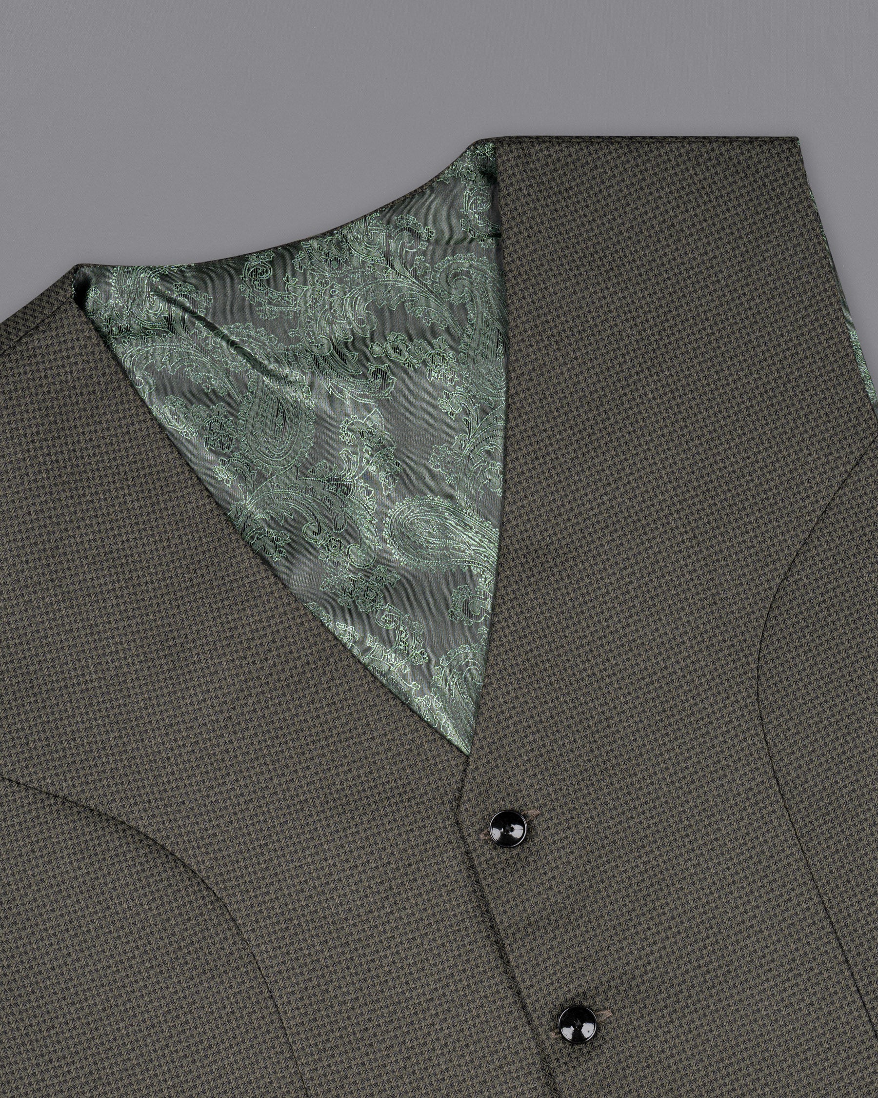 Baltic Sea Rhombus Textured Waistcoat