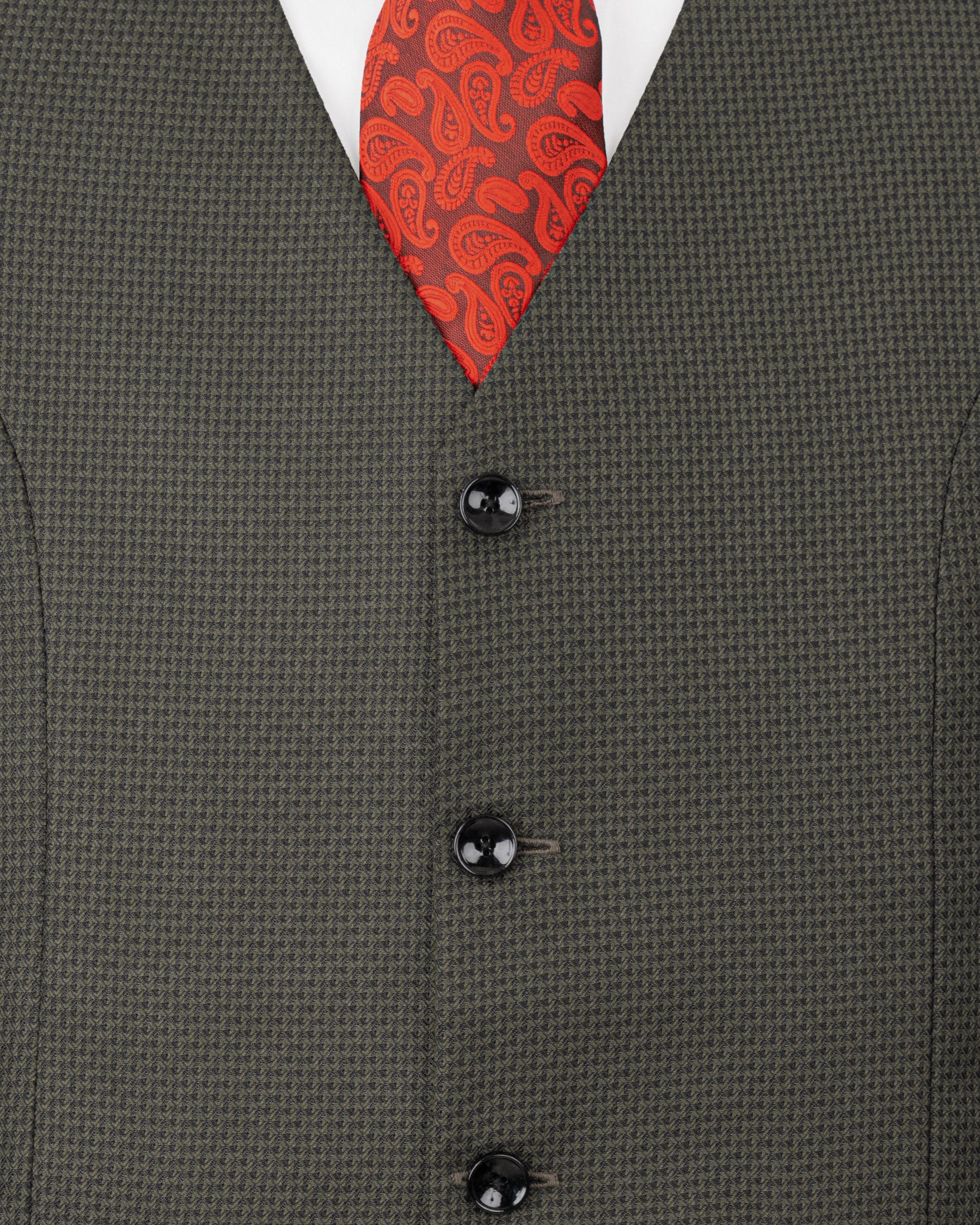 Baltic Sea Rhombus Textured Waistcoat