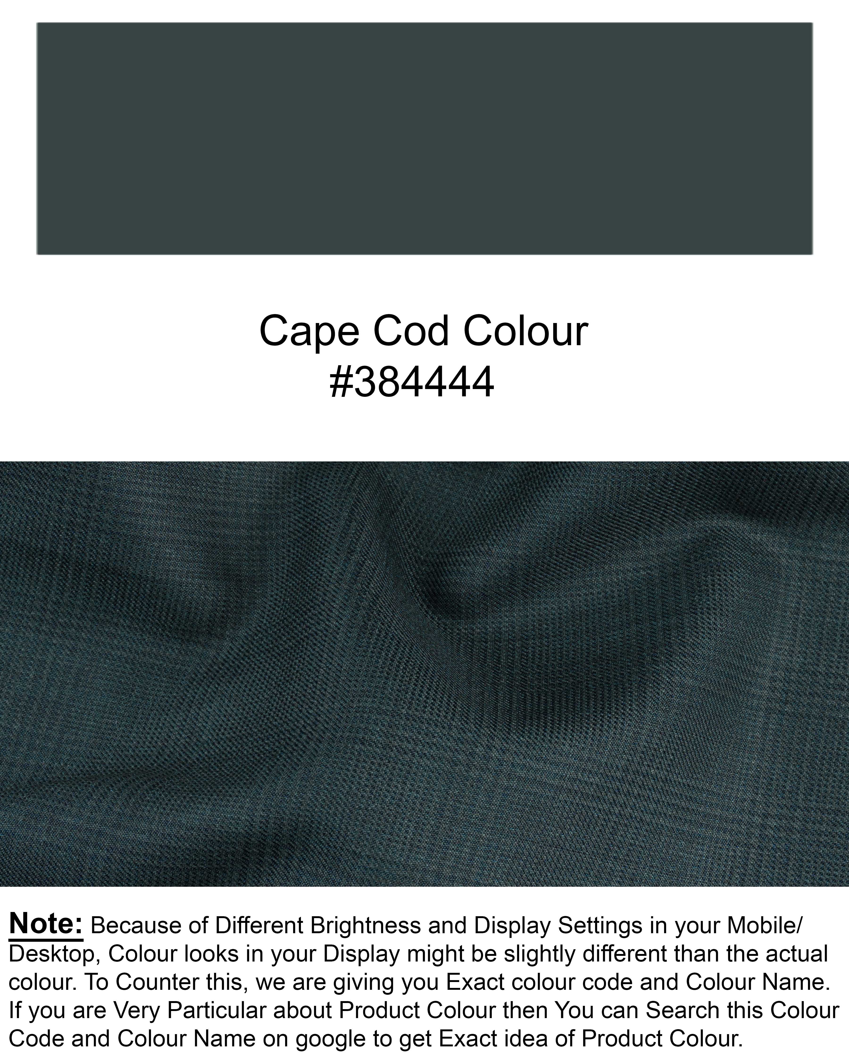 Cape Cod Green Subtle Plaid Waistcoat