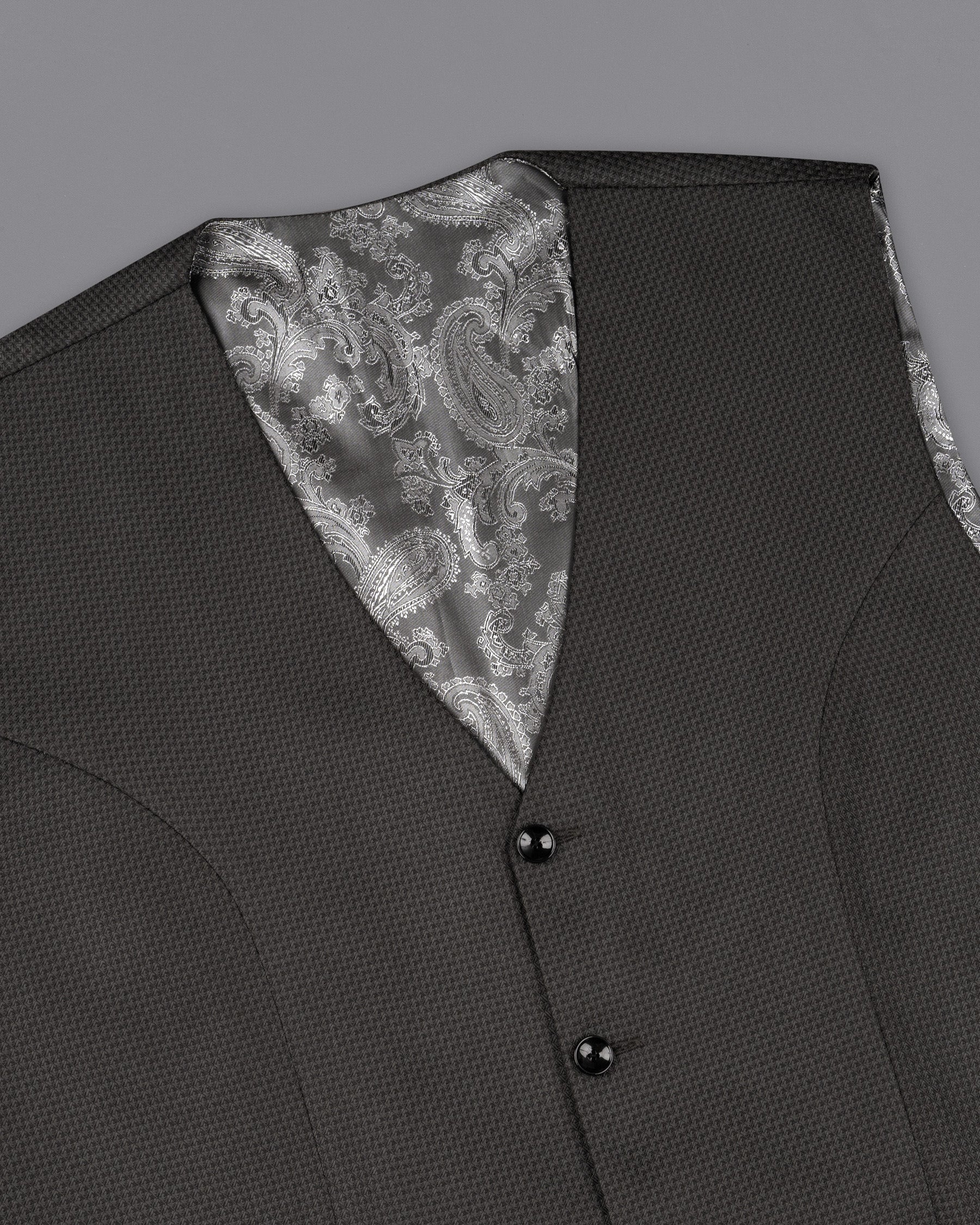 Dune Brown Textured Waistcoat