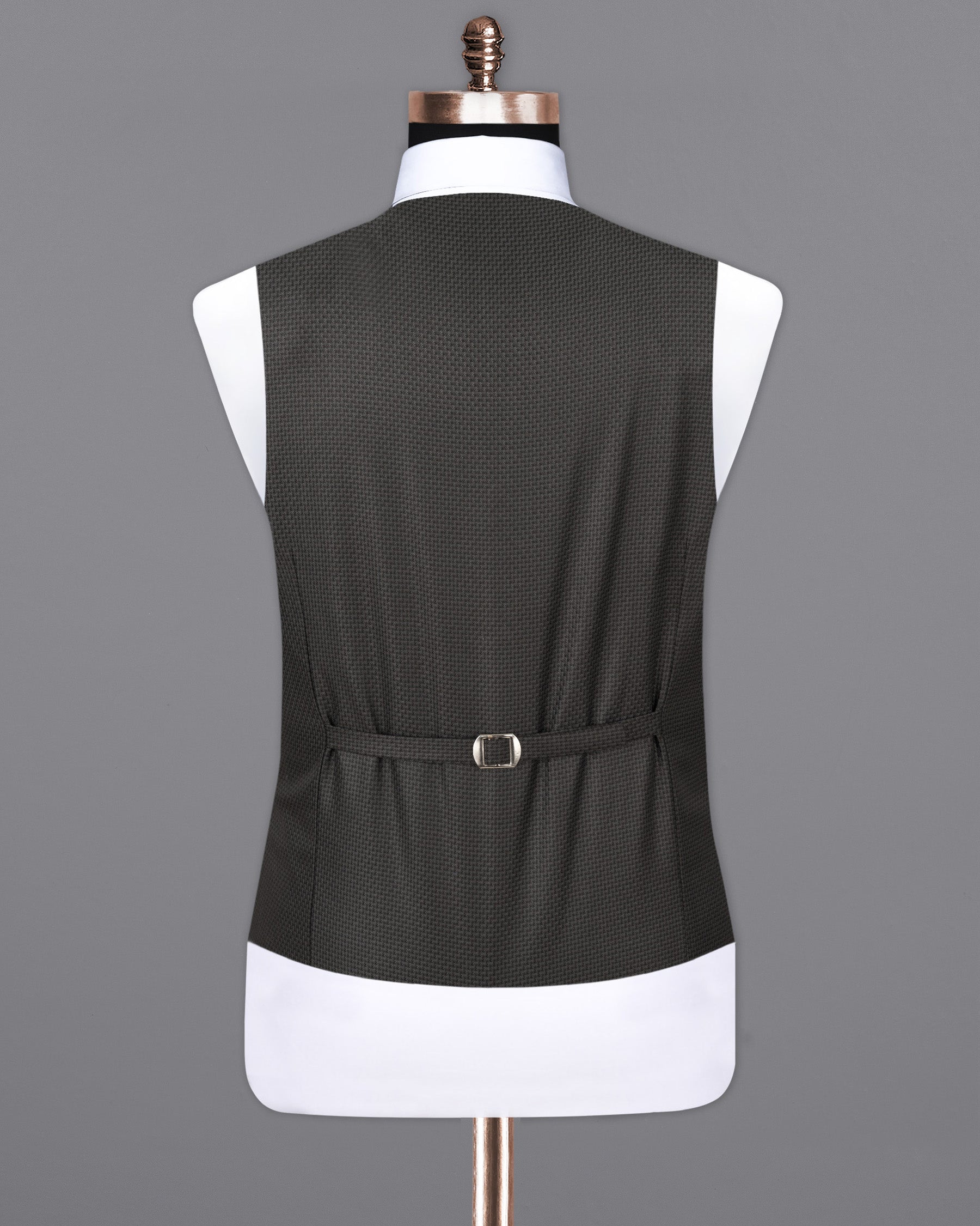 Dune Brown Textured Waistcoat