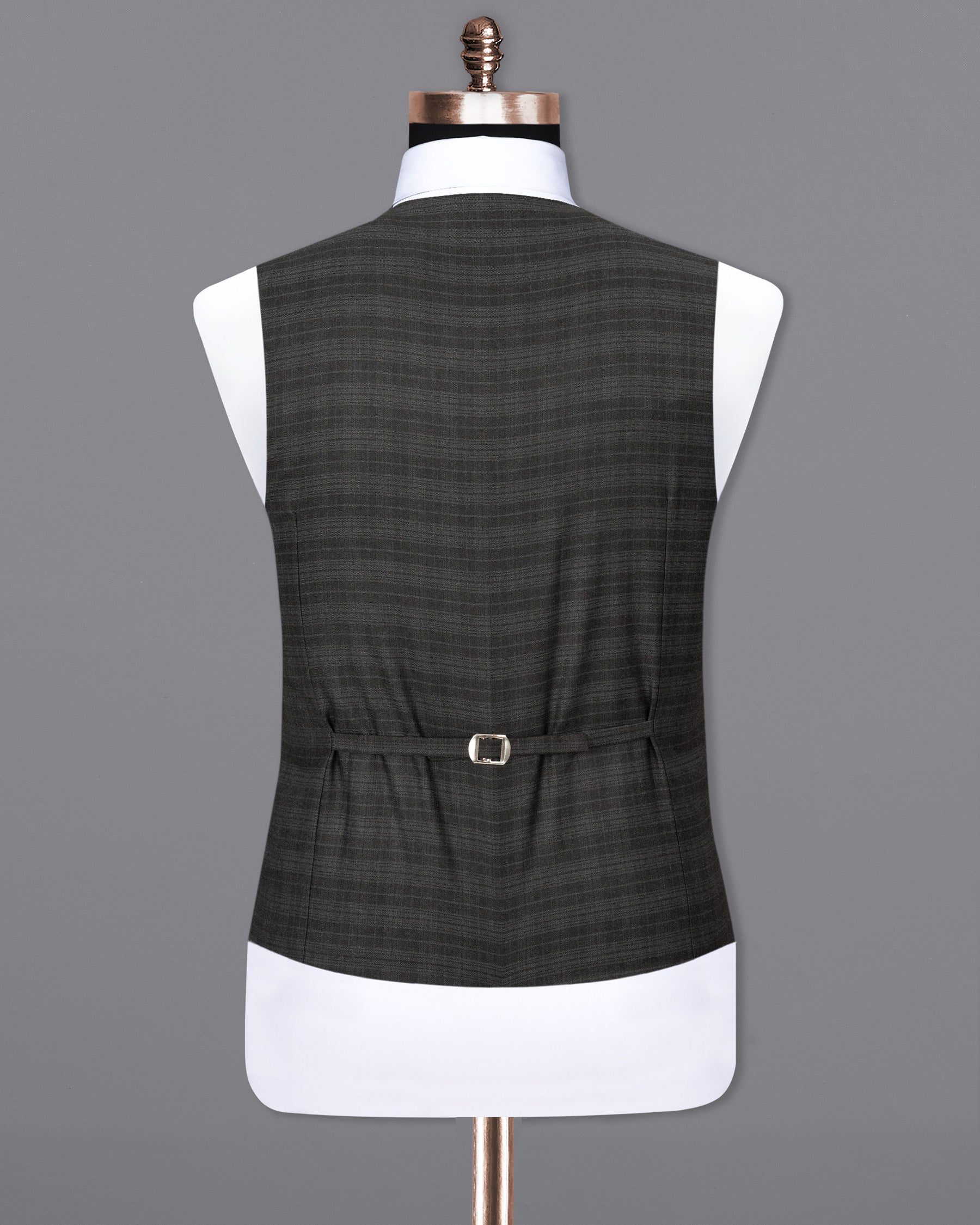 Iridium Grey Subtle Plaid Waistcoat