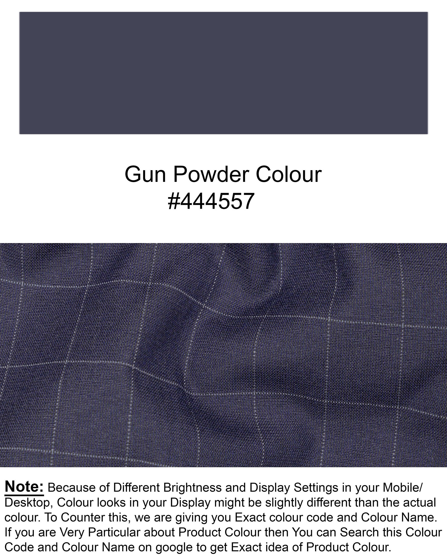 Gun Powder Blue Plaid Waistcoat V1835-36, V1835-38, V1835-40, V1835-42, V1835-44, V1835-46, V1835-48, V1835-50, V1835-52, V1835-54, V1835-56, V1835-58, V1835-60