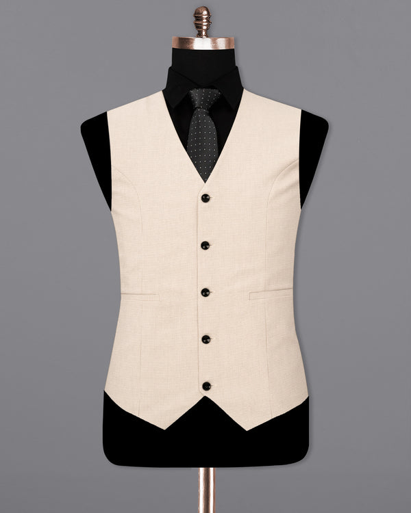 Parchment Cream Houndstooth Waistcoat V1842-36, V1842-38, V1842-40, V1842-42, V1842-44, V1842-46, V1842-48, V1842-50, V1842-52, V1842-54, V1842-56, V1842-58, V1842-60