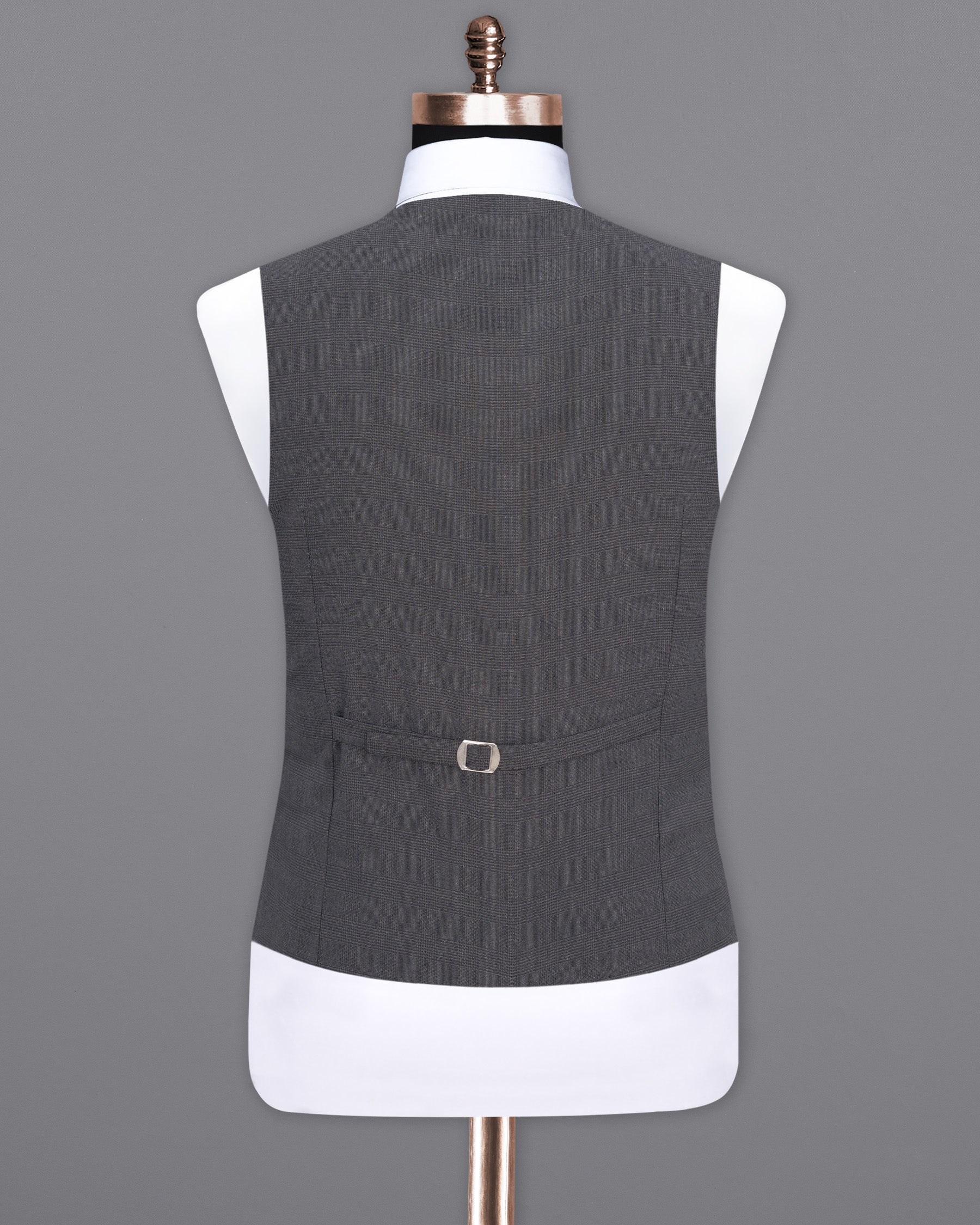 Gravel Gray Plaid Waistcoat V1849-36, V1849-38, V1849-40, V1849-42, V1849-44, V1849-46, V1849-48, V1849-50, V1849-52, V1849-54, V1849-56, V1849-58, V1849-60