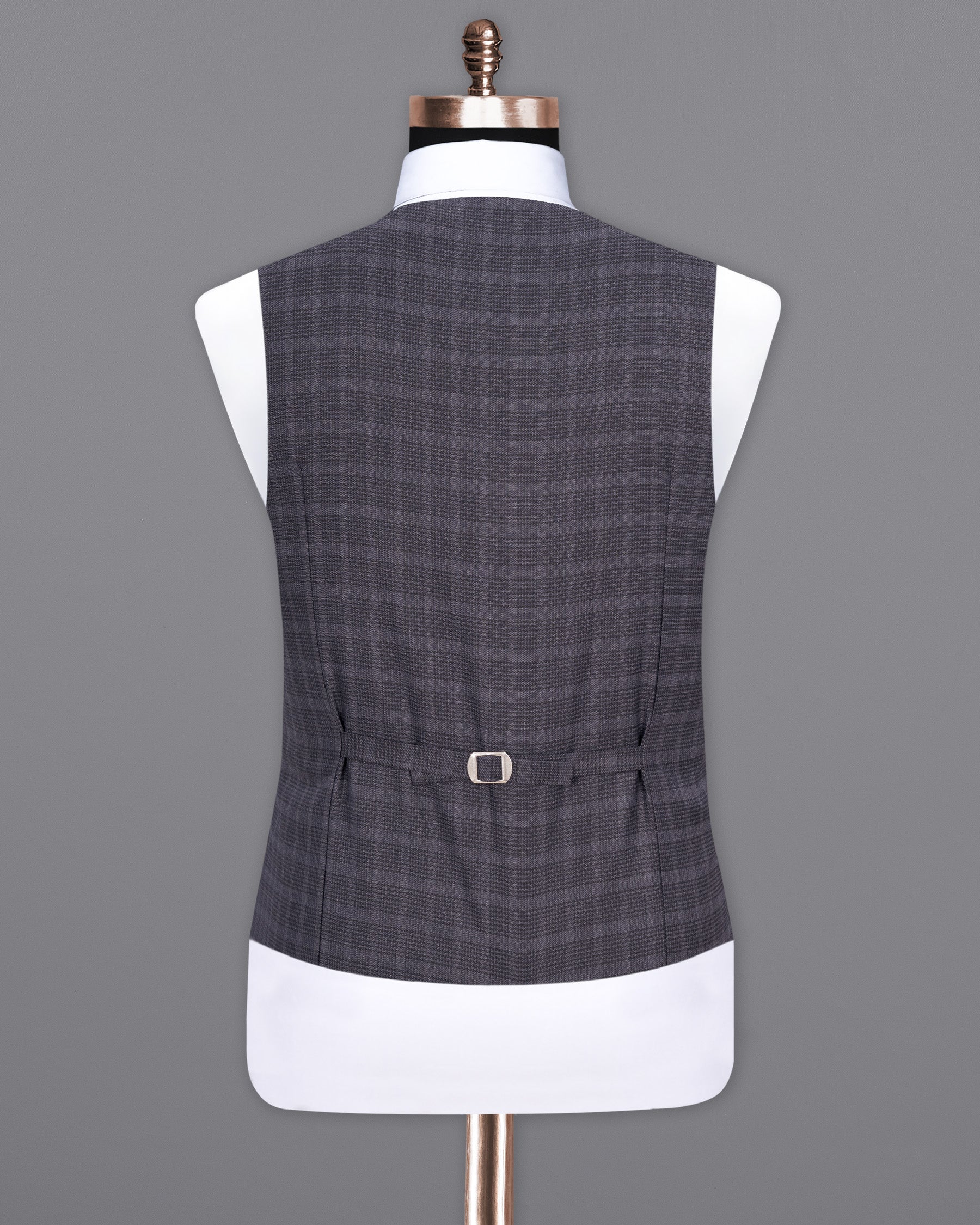 Gravel Gray Plaid Waistcoat V1851-36, V1851-38, V1851-40, V1851-42, V1851-44, V1851-46, V1851-48, V1851-50, V1851-52, V1851-54, V1851-56, V1851-58, V1851-60