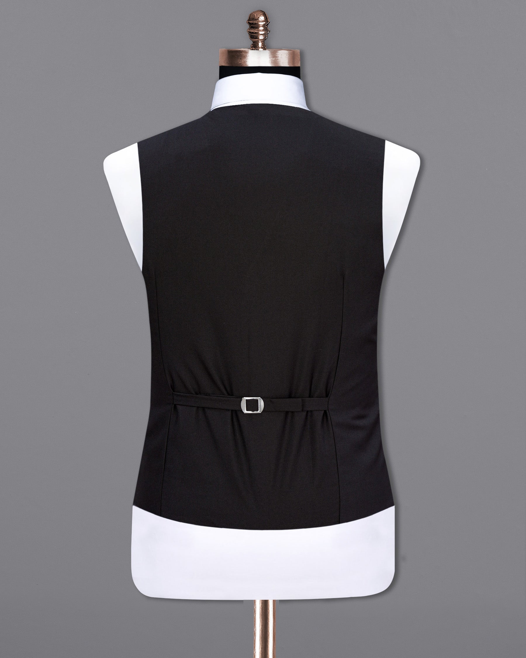 Jade Black Solid Waistcoat V1880-36, V1880-38, V1880-40, V1880-42, V1880-44, V1880-46, V1880-48, V1880-50, V1880-52, V1880-54, V1880-56, V1880-58, V1880-60