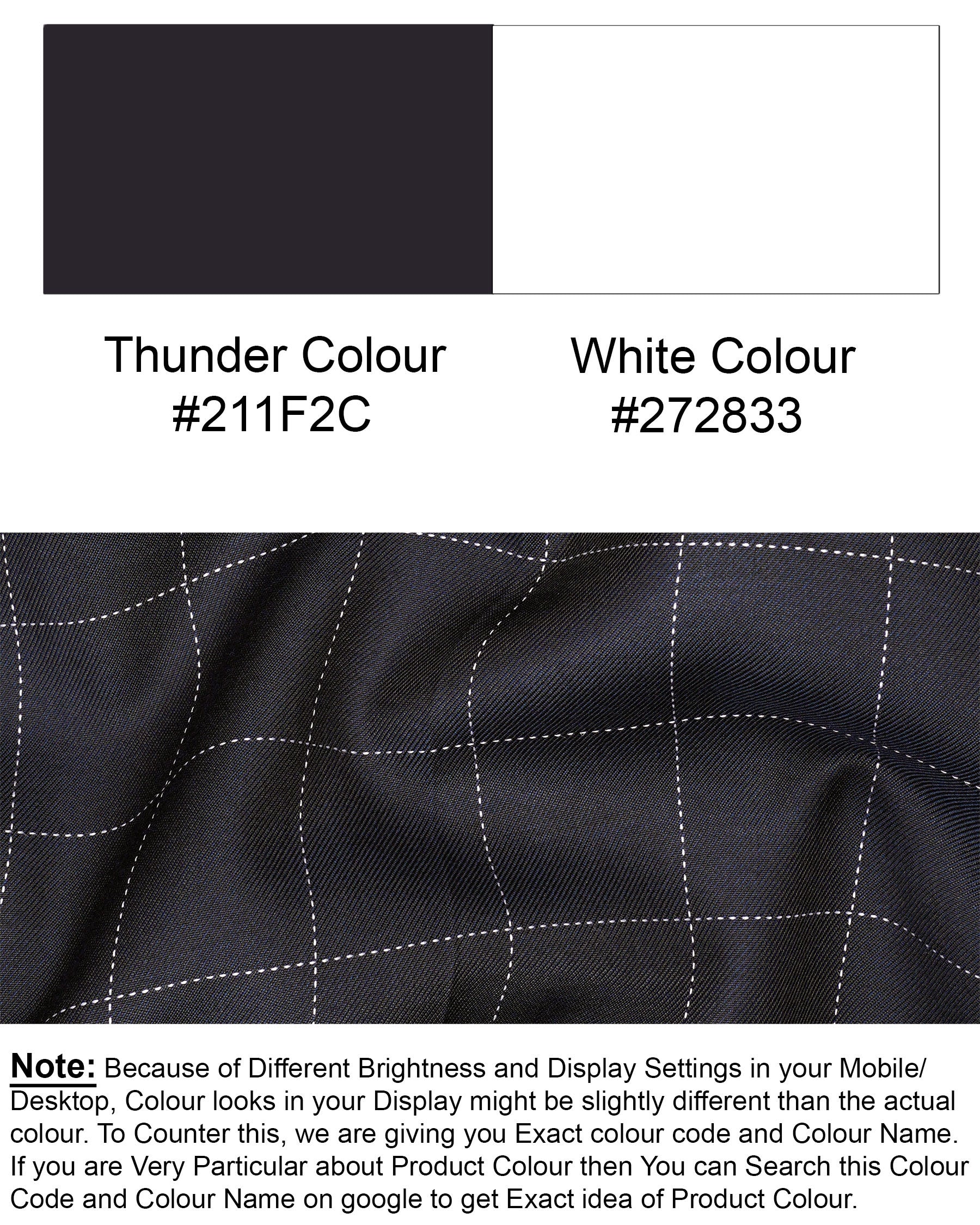 Thunder Blue Solid Waistcoat V1896-36, V1896-38, V1896-40, V1896-42, V1896-44, V1896-46, V1896-48, V1896-50, V1896-52, V1896-54, V1896-56, V1896-58, V1896-60
