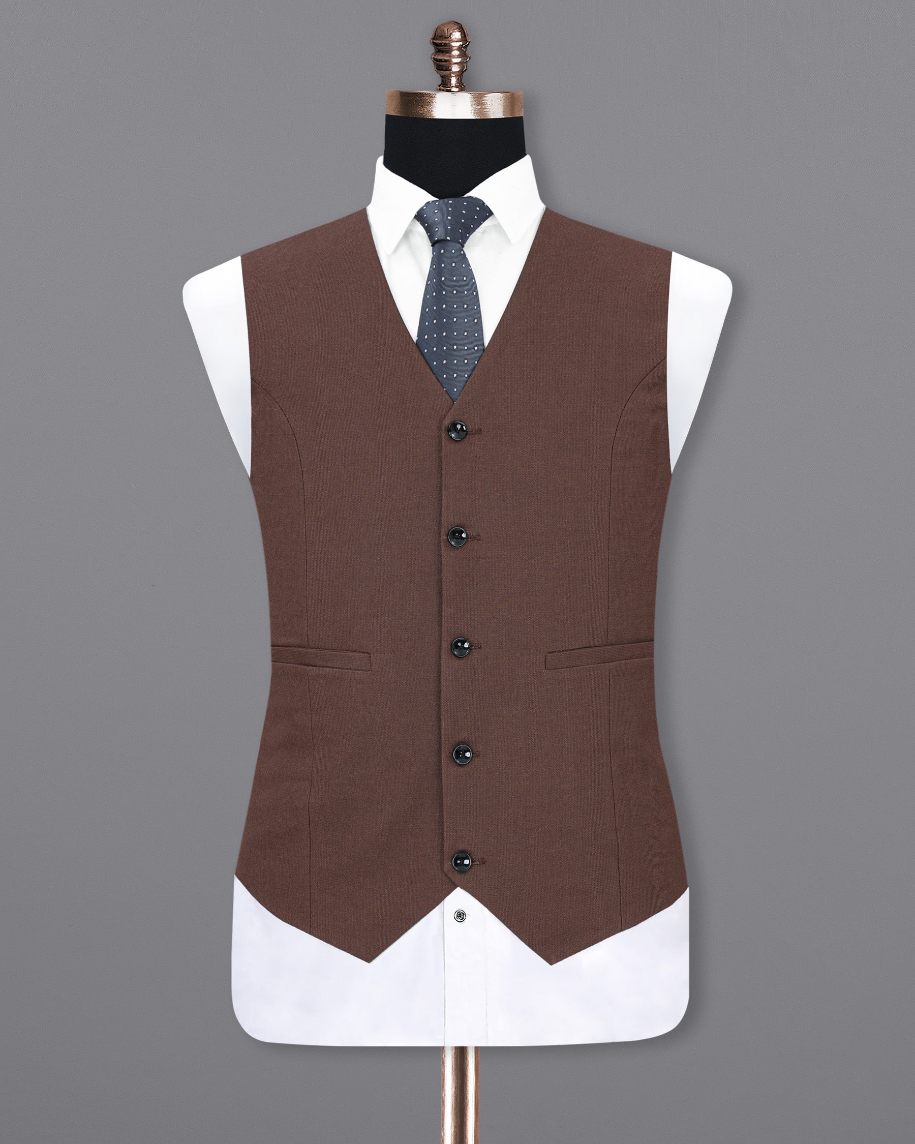 Russett Brown Plaid Waistcoat V1897-36, V1897-38, V1897-40, V1897-42, V1897-44, V1897-46, V1897-48, V1897-50, V1897-52, V1897-54, V1897-56, V1897-58, V1897-60