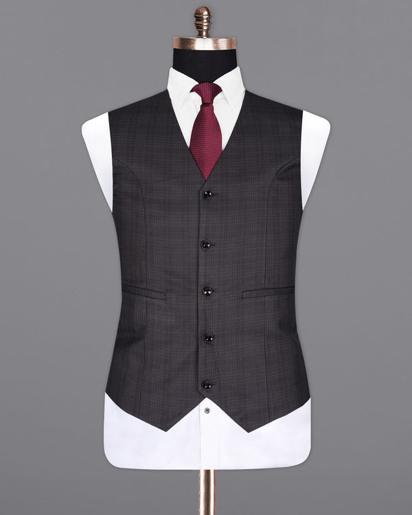 Charcoal Brown Plaid Waistcoat V1928-36, V1928-38, V1928-40, V1928-42, V1928-44, V1928-46, V1928-48, V1928-50, V1928-52, V1928-54, V1928-56, V1928-58, V1928-60