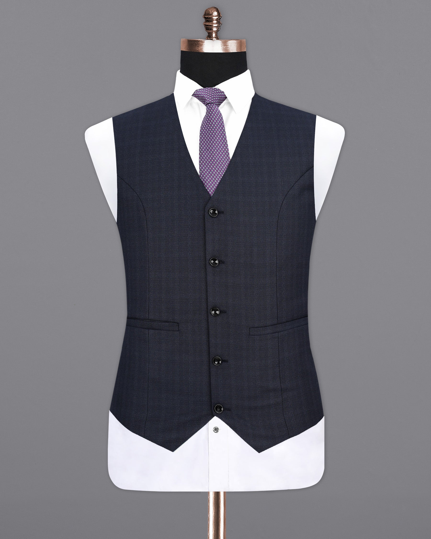 Gunmetal Blue Plaid Waistcoat V1936-36, V1936-38, V1936-40, V1936-42, V1936-44, V1936-46, V1936-48, V1936-50, V1936-52, V1936-54, V1936-56, V1936-58, V1936-60