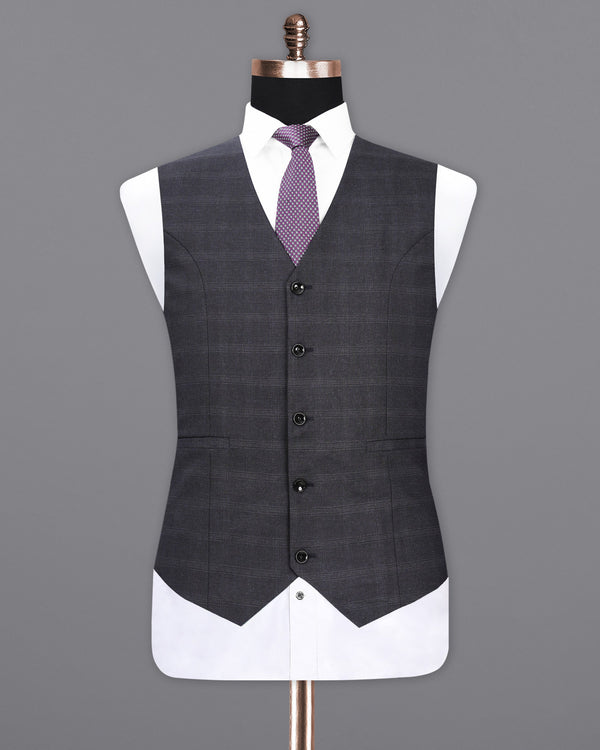 Tuatara Gray Plaid Waistcoat V1950-36, V1950-38, V1950-40, V1950-42, V1950-44, V1950-46, V1950-48, V1950-50, V1950-52, V1950-54, V1950-56, V1950-58, V1950-60