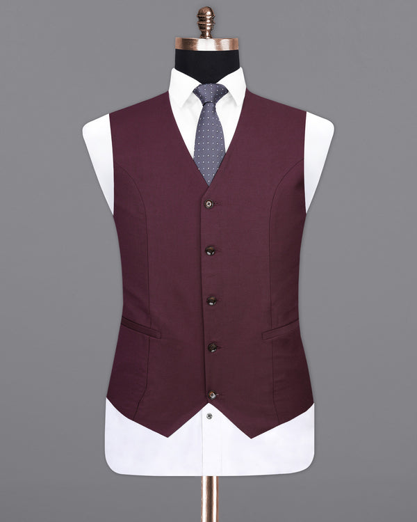 Cocoa Bean Maroon Waistcoat V1998-36, V1998-38, V1998-40, V1998-42, V1998-44, V1998-46, V1998-48, V1998-50, V1998-52, V1998-54, V1998-56, V1998-58, V1998-60