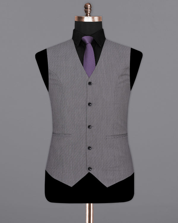 Mobster Gray Textured  Waistcoat V2002-36, V2002-38, V2002-40, V2002-42, V2002-44, V2002-46, V2002-48, V2002-50, V2002-52, V2002-54, V2002-56, V2002-58, V2002-60