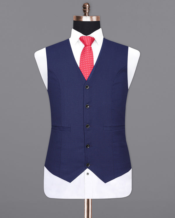 Rhino Blue Textured Waistcoat V2006-36, V2006-38, V2006-40, V2006-42, V2006-44, V2006-46, V2006-48, V2006-50, V2006-52, V2006-54, V2006-56, V2006-58, V2006-60