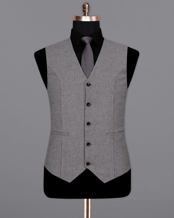 Pale Slate Gray and Black Premium Waistcoat V2021-36, V2021-38, V2021-40, V2021-42, V2021-44, V2021-46, V2021-48, V2021-50, V2021-52, V2021-54, V2021-56, V2021-58, V2021-60