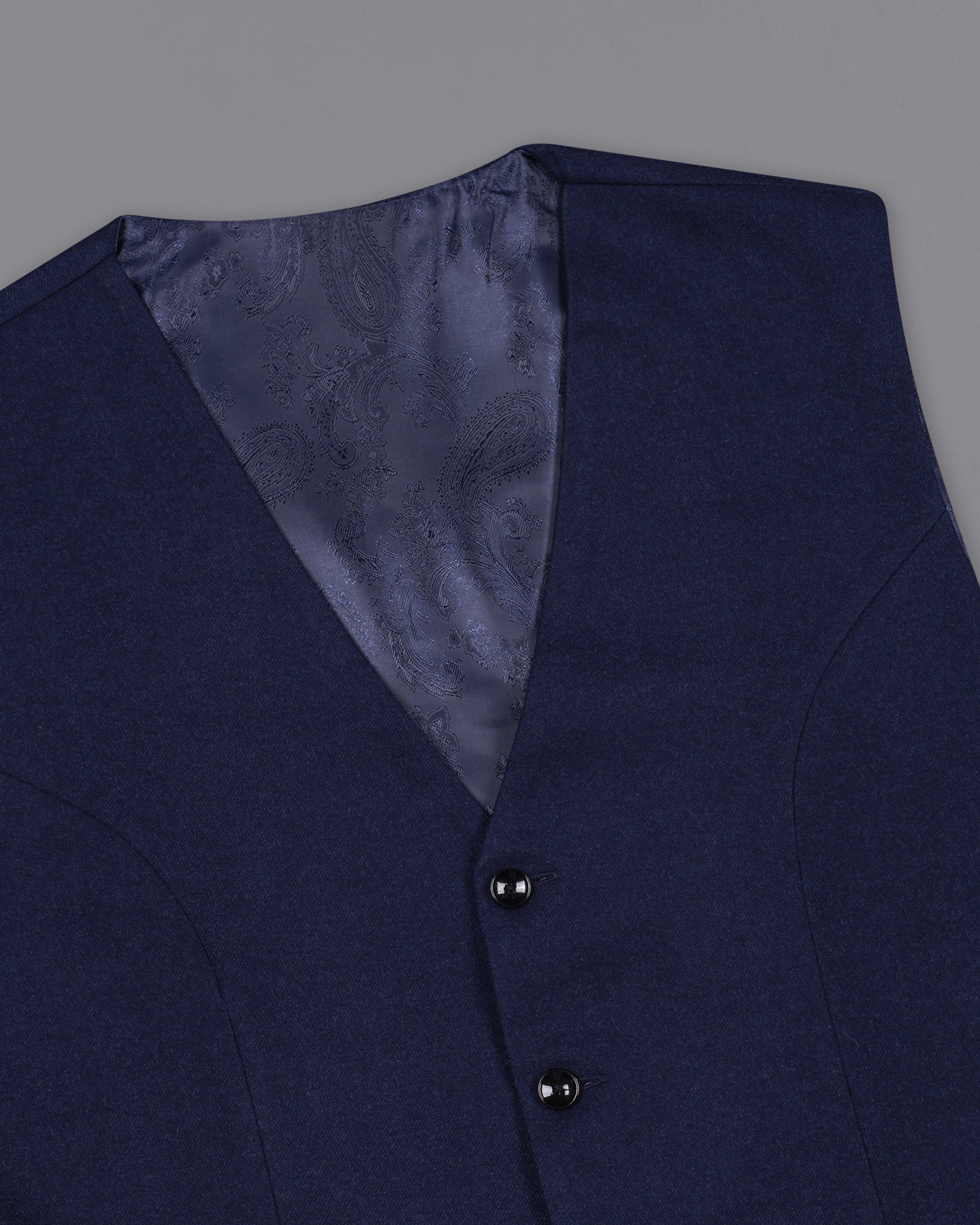 Mirage Blue Pure Wool Waistcoat V2046-36, V2046-38, V2046-40, V2046-42, V2046-44, V2046-46, V2046-48, V2046-50, V2046-52, V2046-54, V2046-56, V2046-58, V2046-60