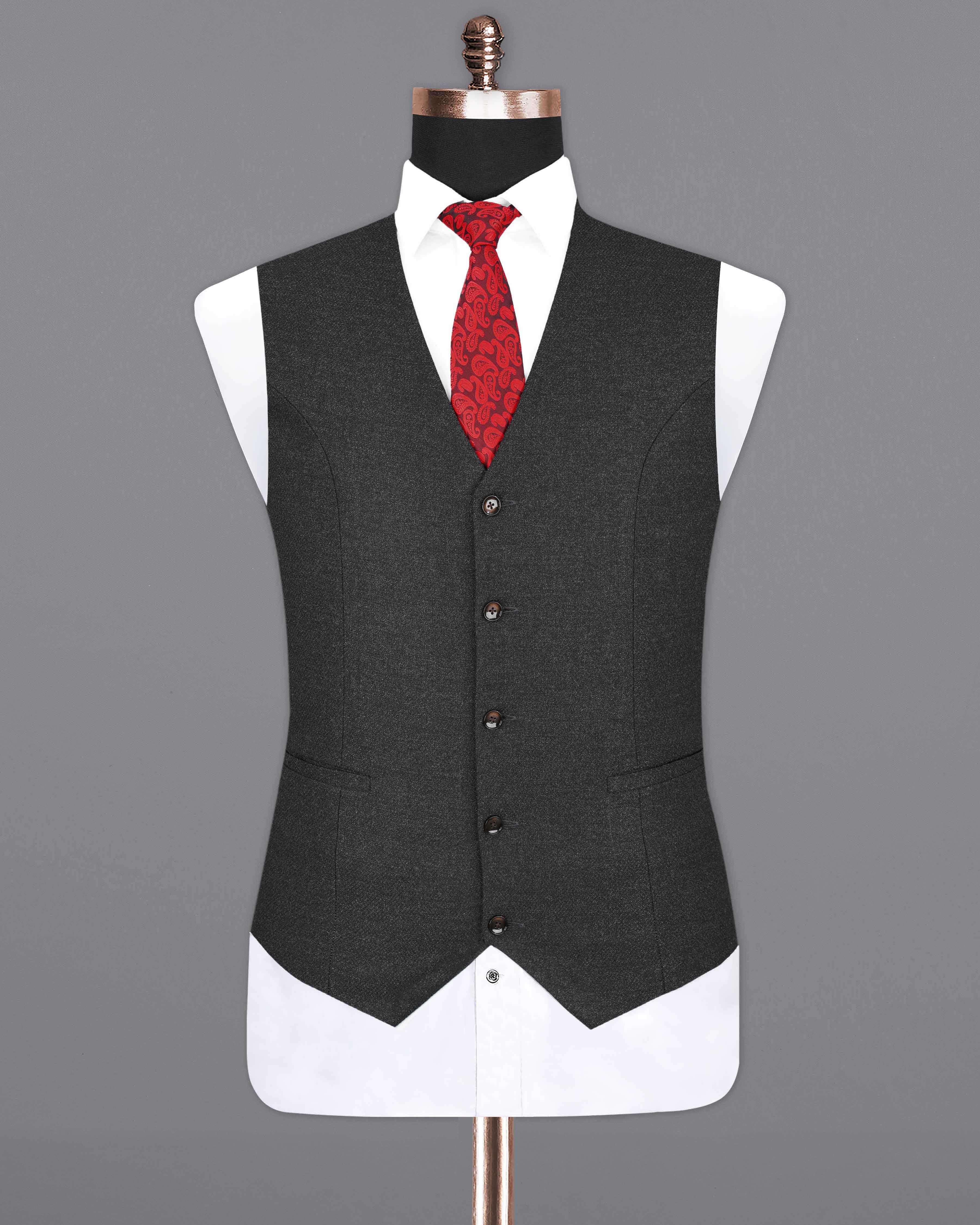 Mine Shaft Gray Pure Wool Waistcoat V2047-36, V2047-38, V2047-40, V2047-42, V2047-44, V2047-46, V2047-48, V2047-50, V2047-52, V2047-54, V2047-56, V2047-58, V2047-60