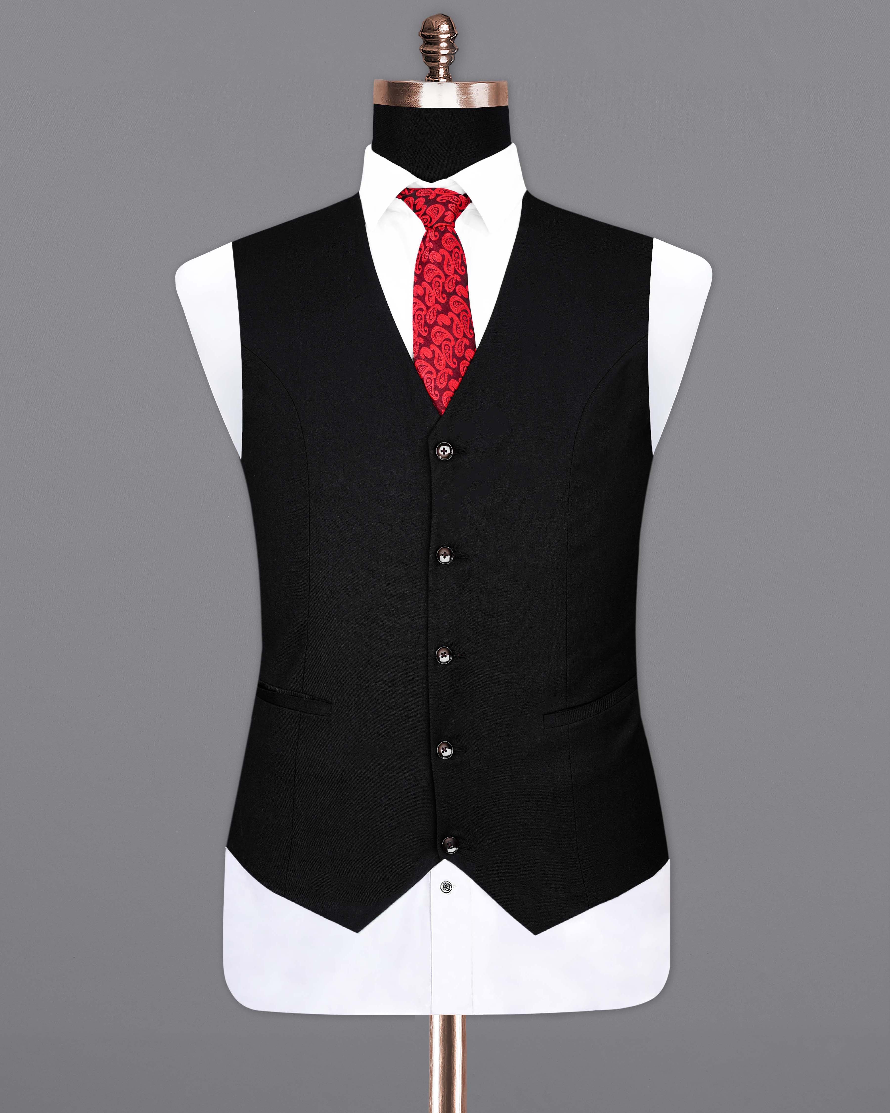 Jade Black Textured Waistcoat V2049-36, V2049-38, V2049-40, V2049-42, V2049-44, V2049-46, V2049-48, V2049-50, V2049-52, V2049-54, V2049-56, V2049-58, V2049-60