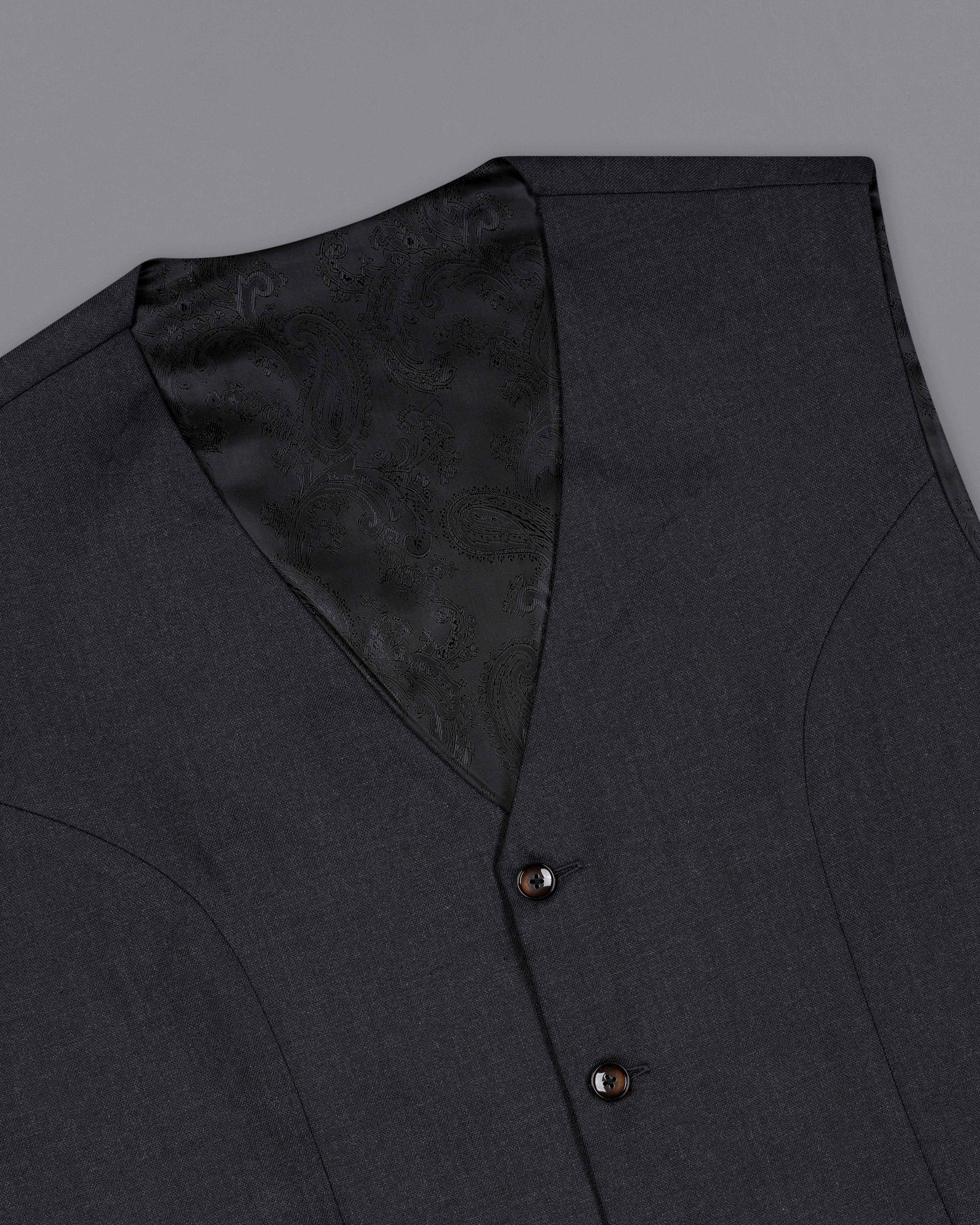 Mirage Black Textured Waistcoat V2052-36, V2052-38, V2052-40, V2052-42, V2052-44, V2052-46, V2052-48, V2052-50, V2052-52, V2052-54, V2052-56, V2052-58, V2052-60