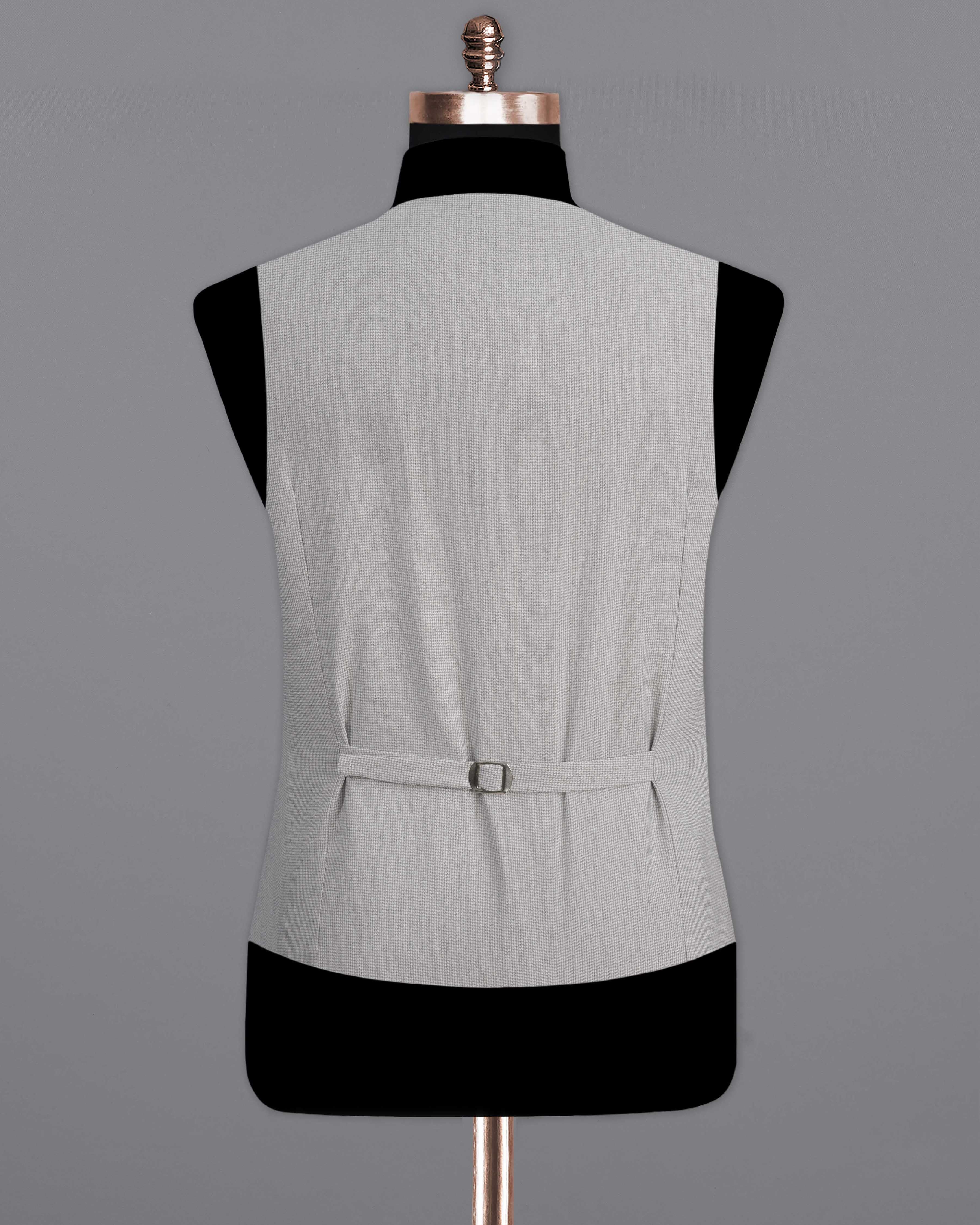 Pale Slate Gray Textured Waistcoat V2055-36, V2055-38, V2055-40, V2055-42, V2055-44, V2055-46, V2055-48, V2055-50, V2055-52, V2055-54, V2055-56, V2055-58, V2055-60