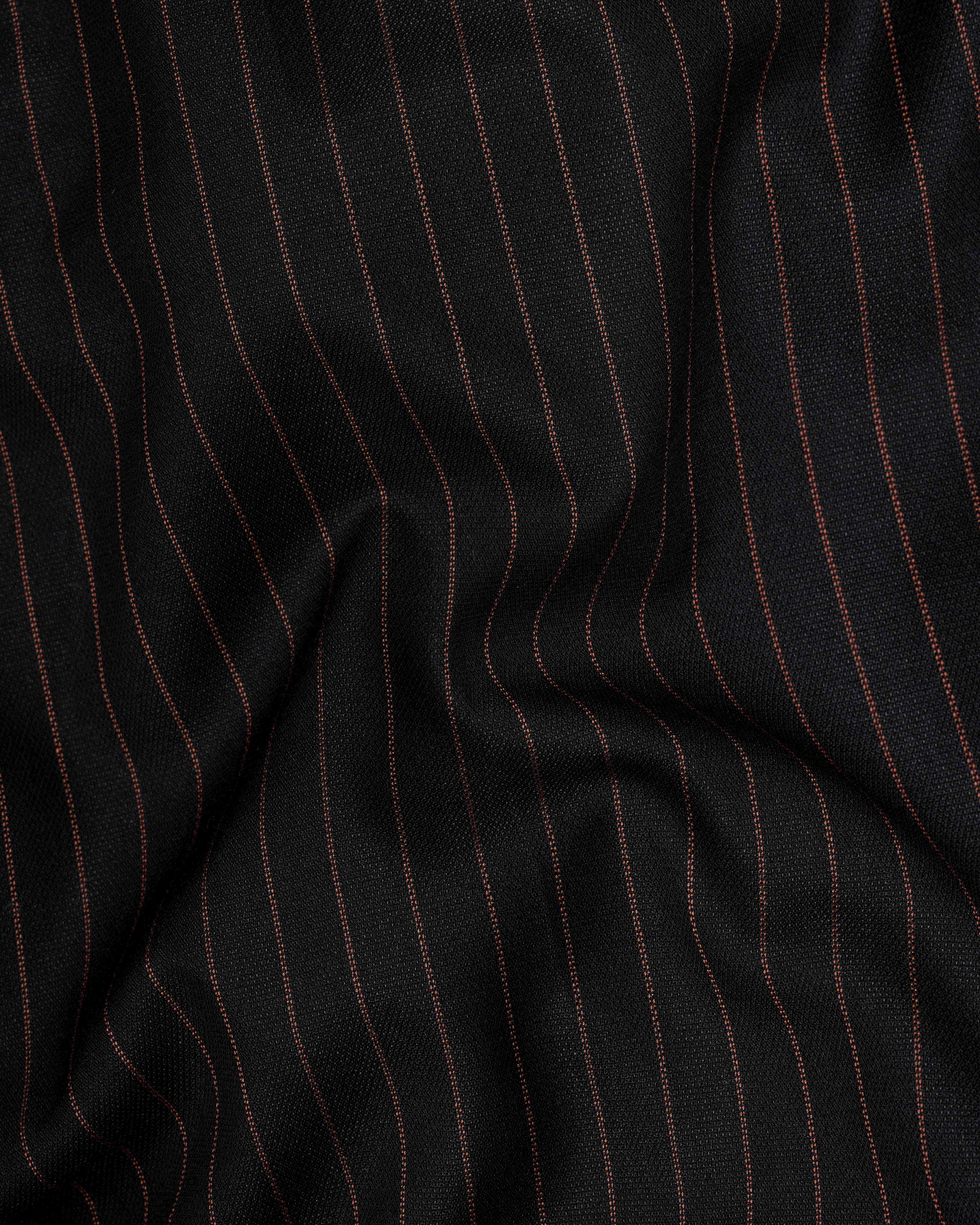 Jade Black with Light Taupe Brown Striped Waistcoat V2061-36, V2061-38, V2061-40, V2061-42, V2061-44, V2061-46, V2061-48, V2061-50, V2061-52, V2061-54, V2061-56, V2061-58, V2061-60