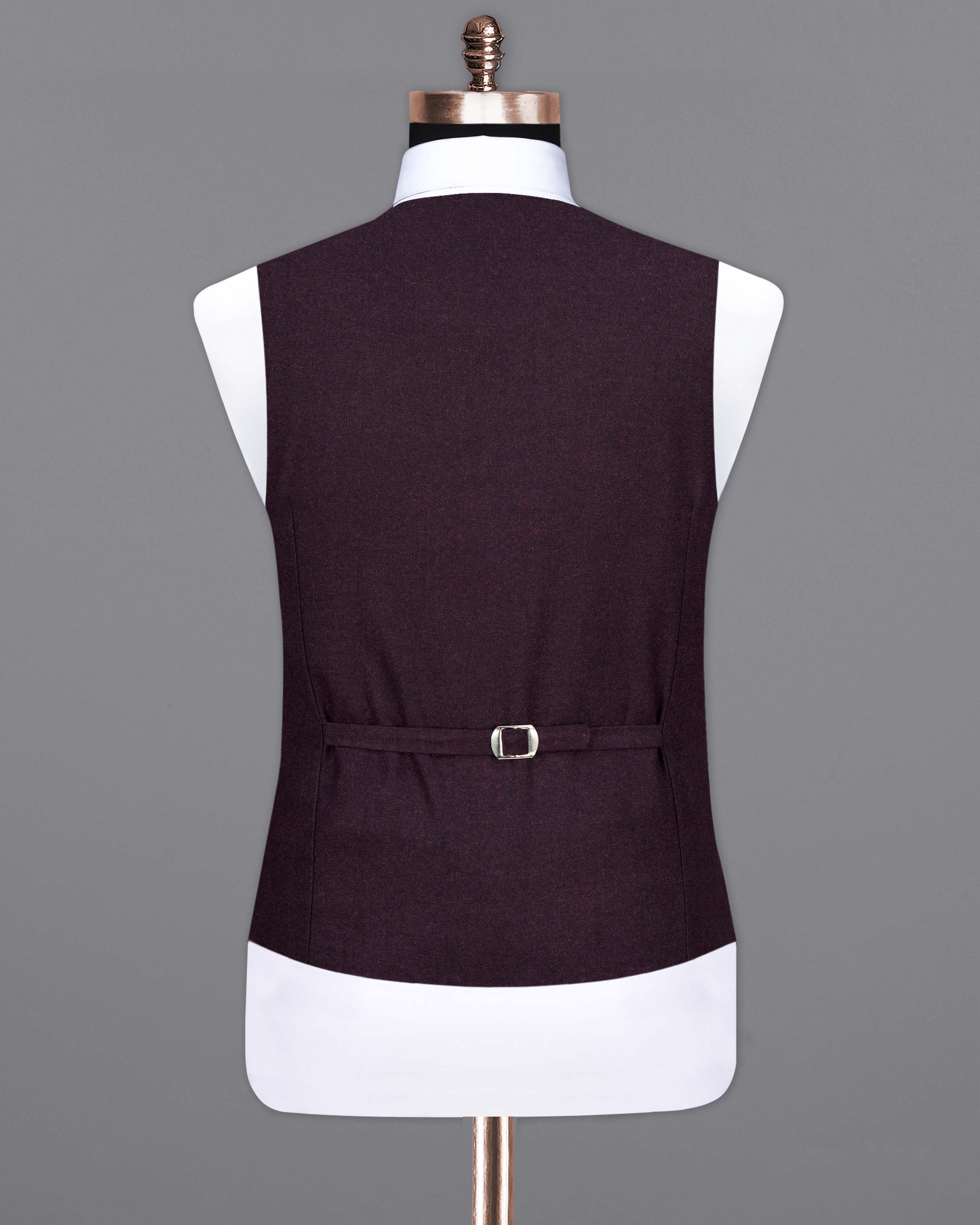 Toledo Wine Pure Wool Textured Waistcoat V2067-36, V2067-38, V2067-40, V2067-42, V2067-44, V2067-46, V2067-48, V2067-50, V2067-52, V2067-54, V2067-56, V2067-58, V2067-60