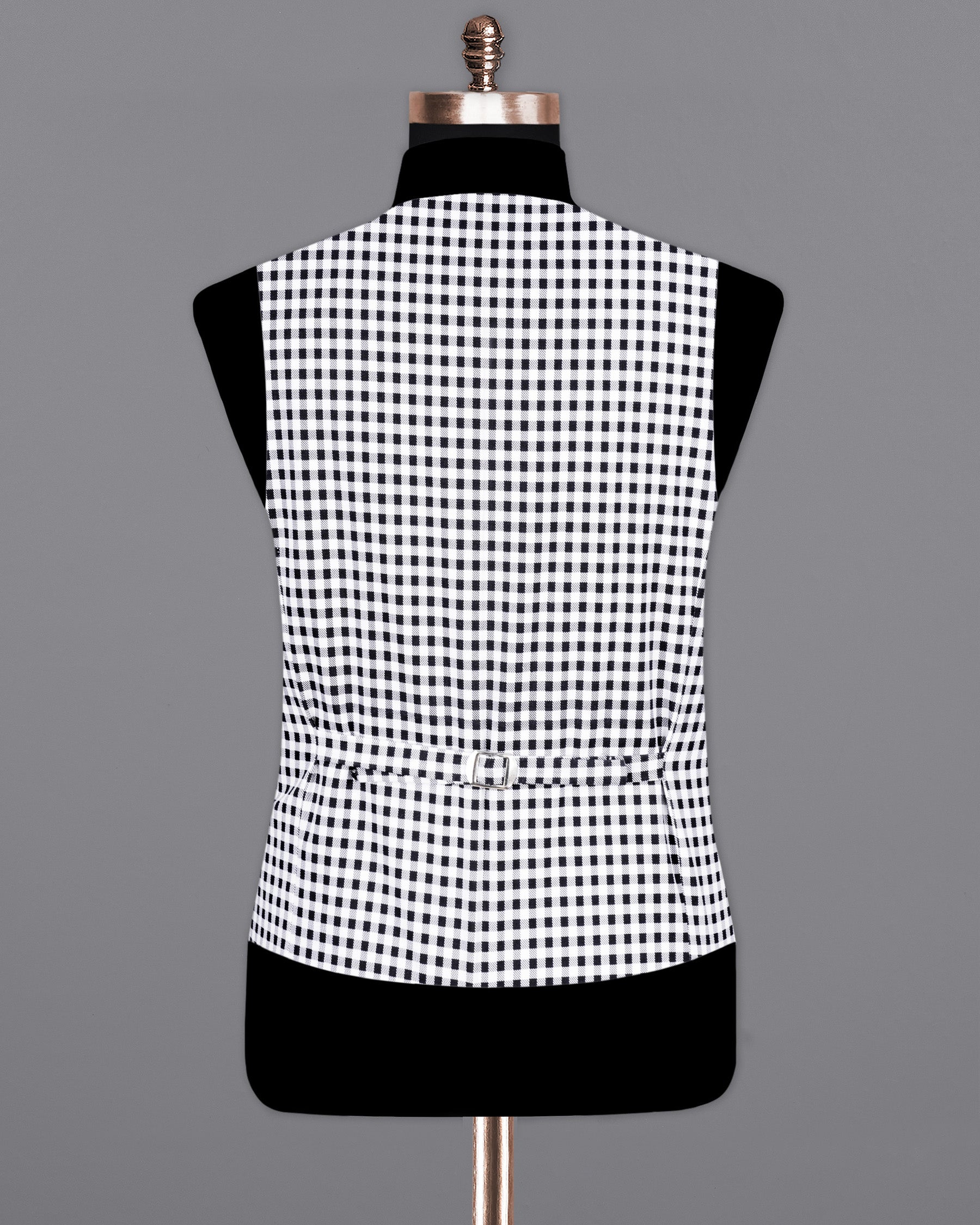 White and Black Mini Checkered Waistcoat  V2092-36, V2092-38, V2092-40, V2092-42, V2092-44, V2092-46, V2092-48, V2092-50, V2092-52, V2092-54, V2092-56, V2092-58, V2092-60