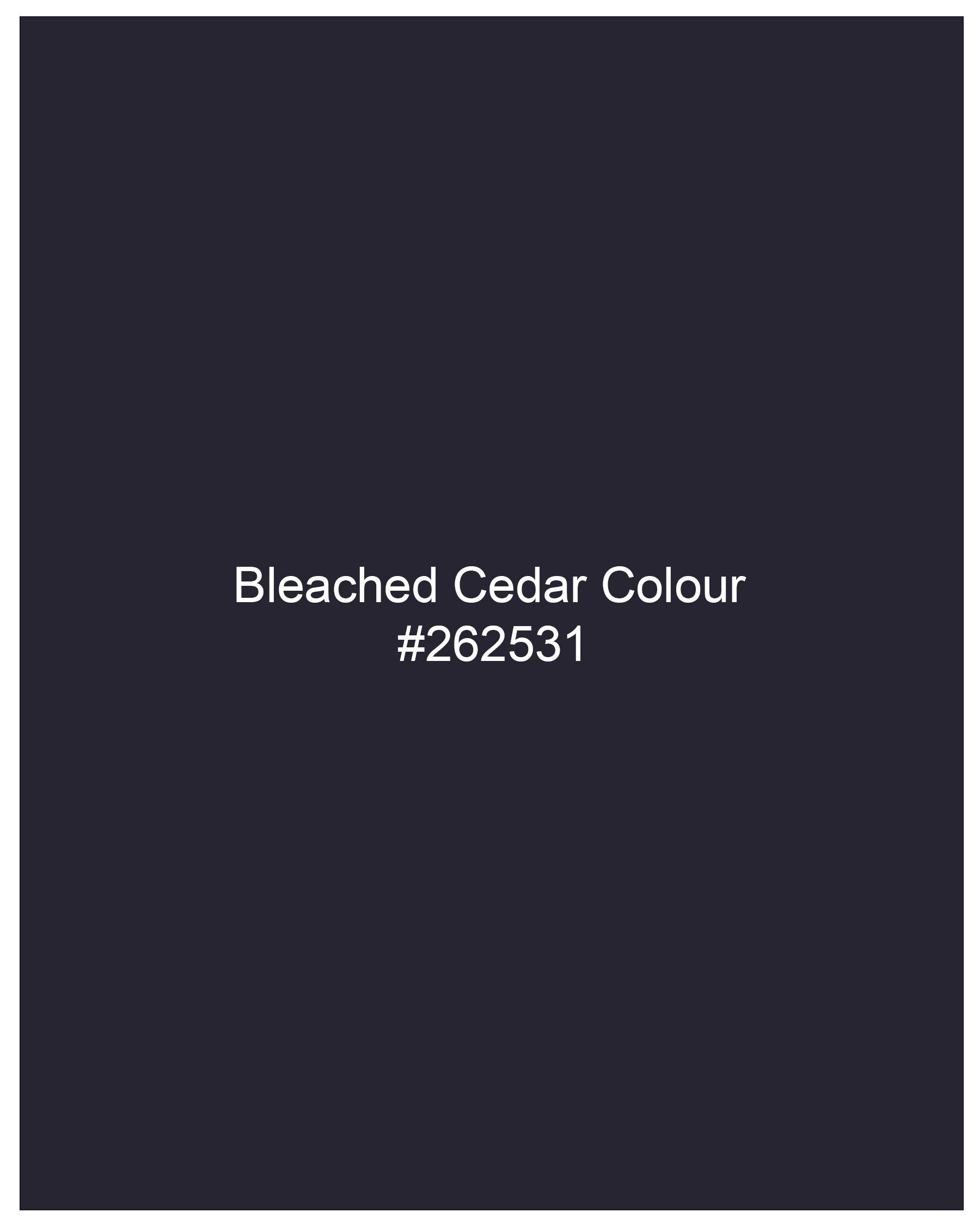 Bleached Cedar Navy Blue Ditzy Textured With Black Waistcoat  V2104-36, V2104-38, V2104-40, V2104-42, V2104-44, V2104-46, V2104-48, V2104-50, V2104-52, V2104-54, V2104-56, V2104-58, V2104-60