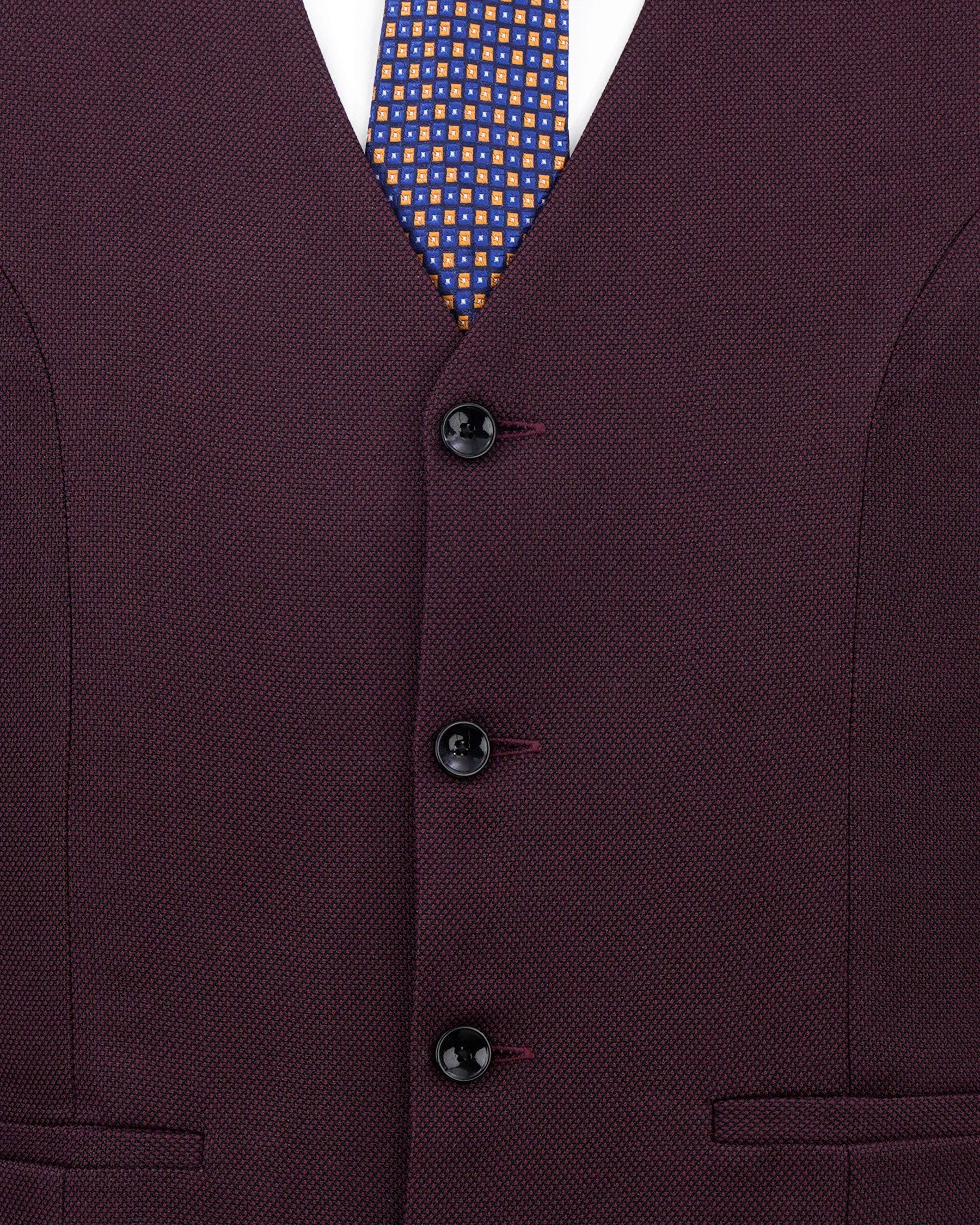 Eclipse Maroon Textured Waistcoat V2117-36, V2117-38, V2117-40, V2117-42, V2117-44, V2117-46, V2117-48, V2117-50, V2117-52, V2117-54, V2117-56, V2117-58, V2117-60