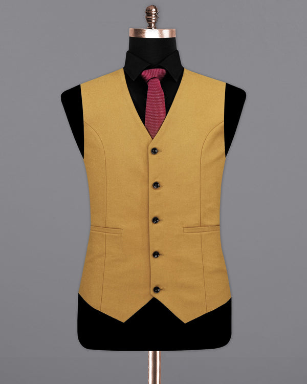 Copper Yellow Wool Rich Waistcoat V2123-36, V2123-38, V2123-40, V2123-42, V2123-44, V2123-46, V2123-48, V2123-50, V2123-52, V2123-54, V2123-56, V2123-58, V2123-60