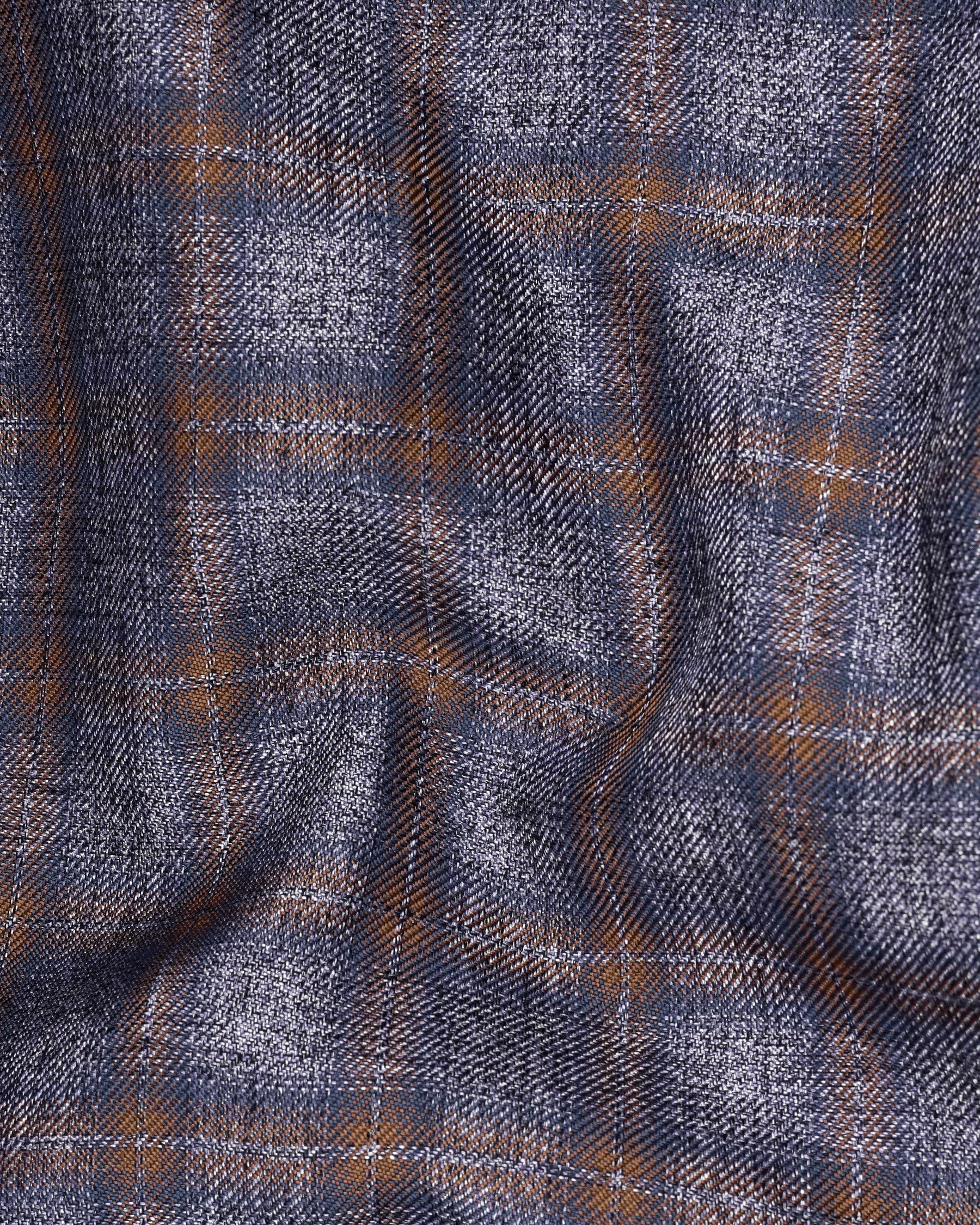 Martini Gray with Potters Brown Plaid Single Breasted Waistcoat V2147-36, V2147-38, V2147-40, V2147-42, V2147-44, V2147-46, V2147-48, V2147-50, V2147-52, V2147-54, V2147-56, V2147-58, V2147-60