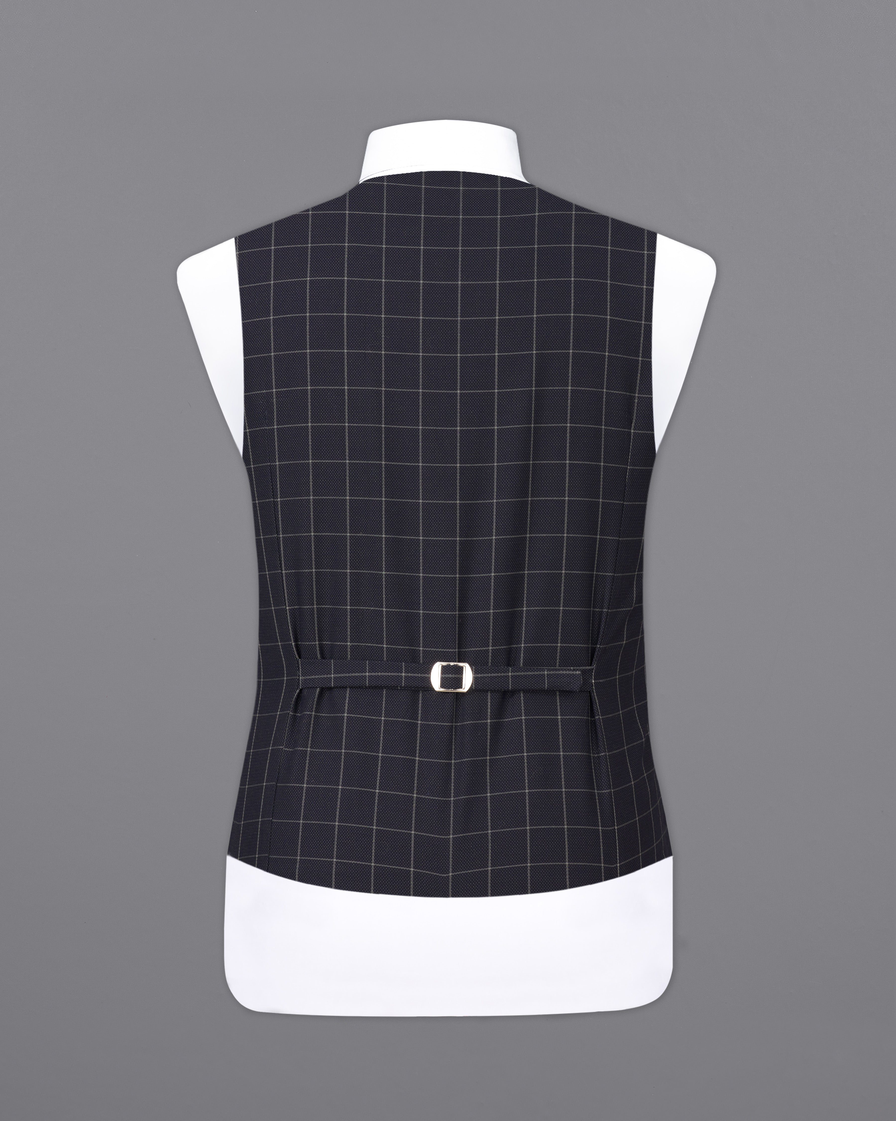 Jaguar Black Windowpane Waistcoat V2259-36, V2259-38, V2259-40, V2259-42, V2259-44, V2259-46, V2259-48, V2259-50, V2259-52, V2259-54, V2259-56, V2259-58, V2259-60