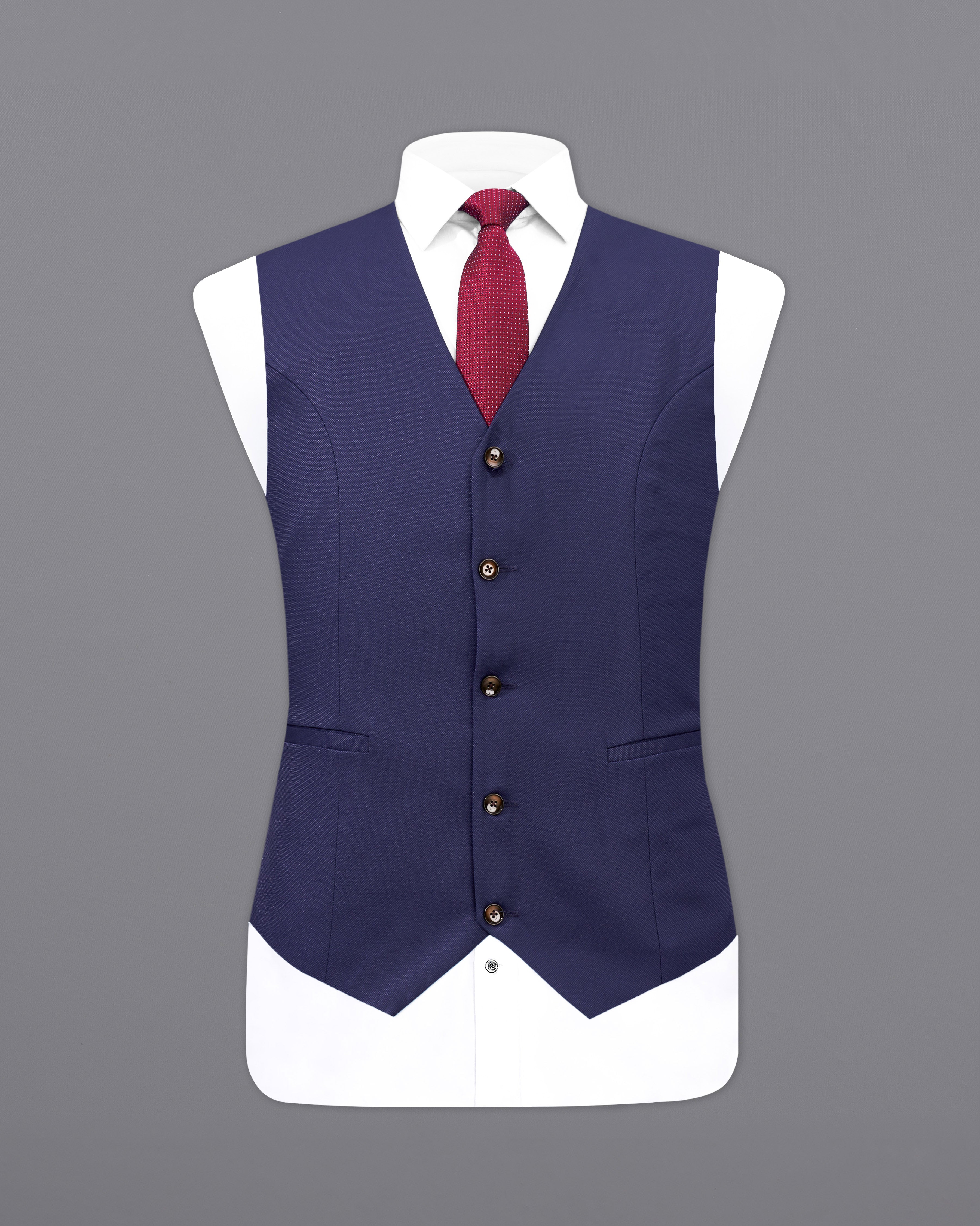 Ebony Clay Blue Textured Waistcoat V2263-36, V2263-38, V2263-40, V2263-42, V2263-44, V2263-46, V2263-48, V2263-50, V2263-52, V2263-54, V2263-56, V2263-58, V2263-60