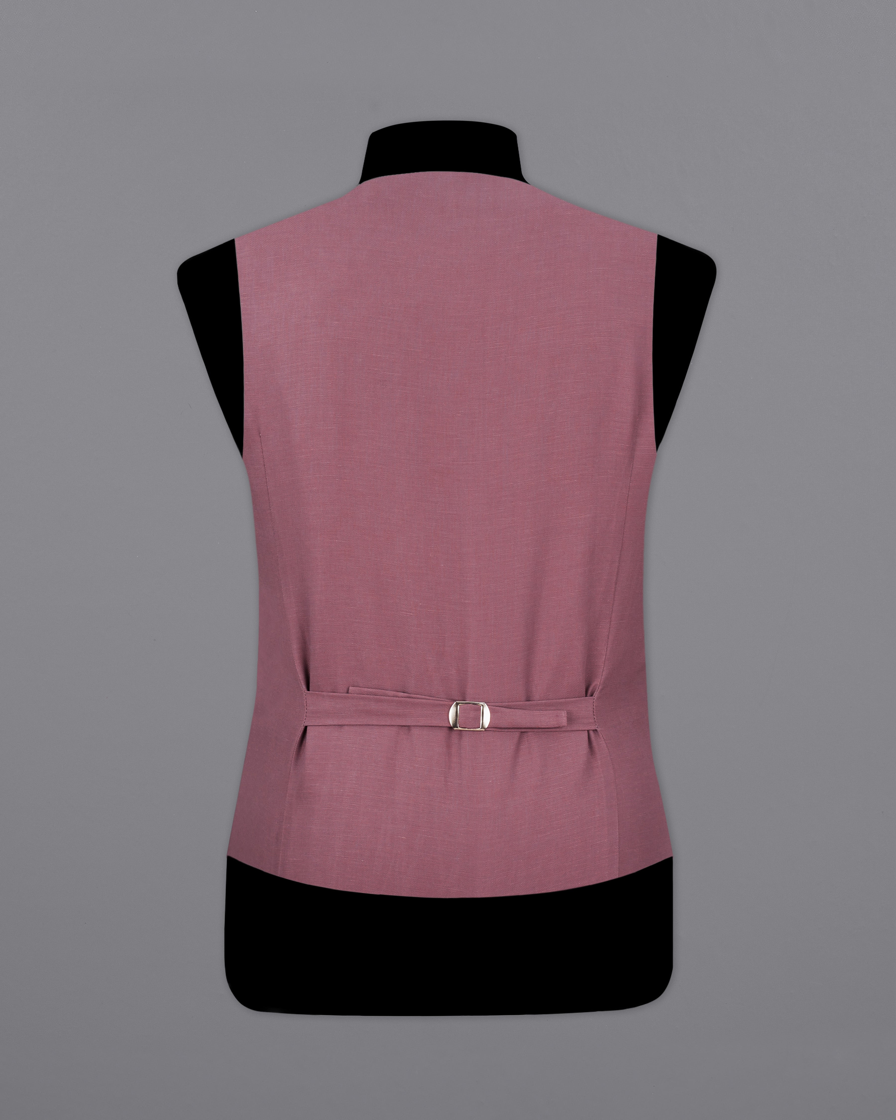 Dark Chestnut Pink Linen Waistcoat V2313-36, V2313-38, V2313-40, V2313-42, V2313-44, V2313-46, V2313-48, V2313-50, V2313-52, V2313-54, V2313-56, V2313-58, V2313-60