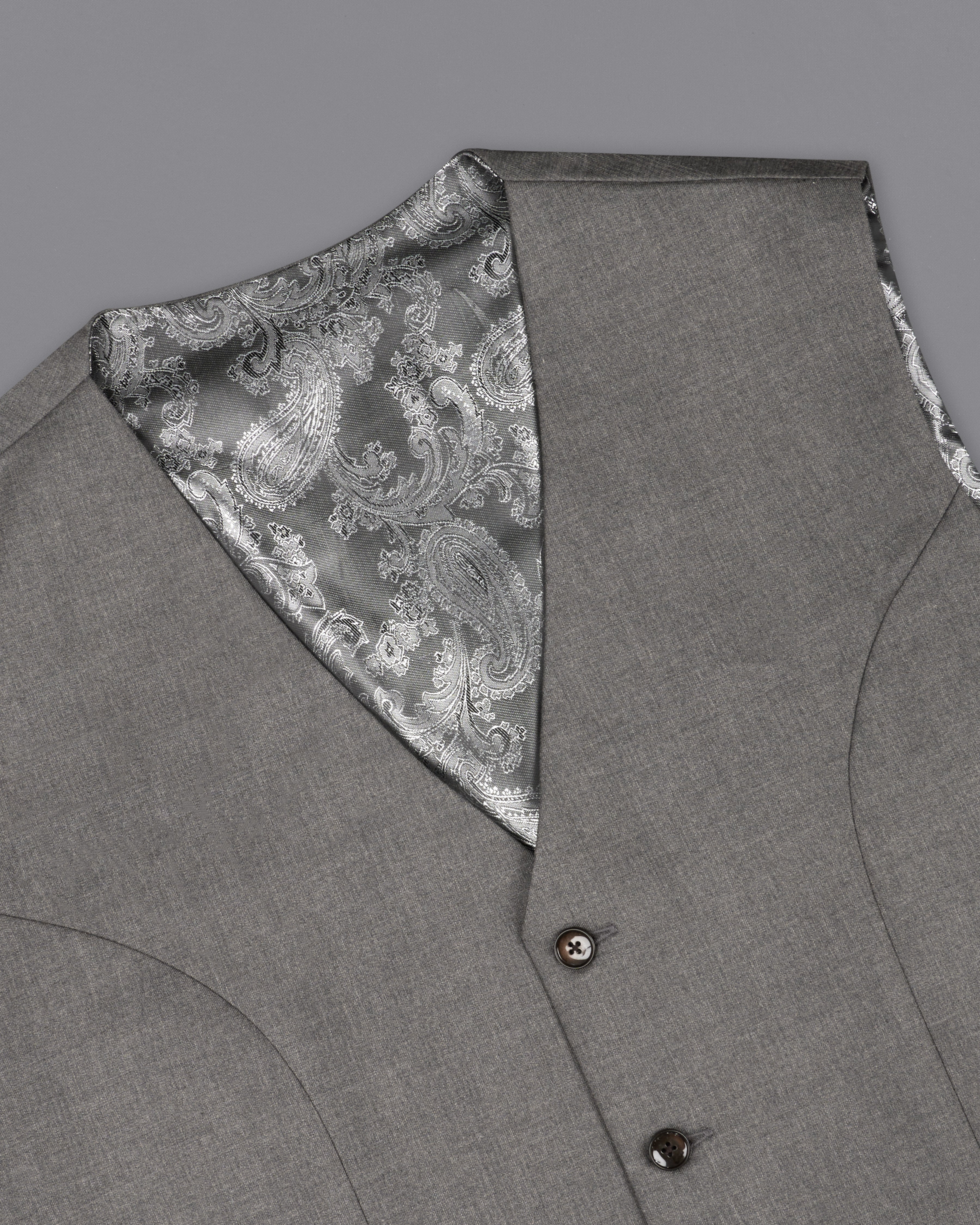 Chicago Gray Textured Waistcoat V2315-36, V2315-38, V2315-40, V2315-42, V2315-44, V2315-46, V2315-48, V2315-50, V2315-52, V2315-54, V2315-56, V2315-58, V2315-60