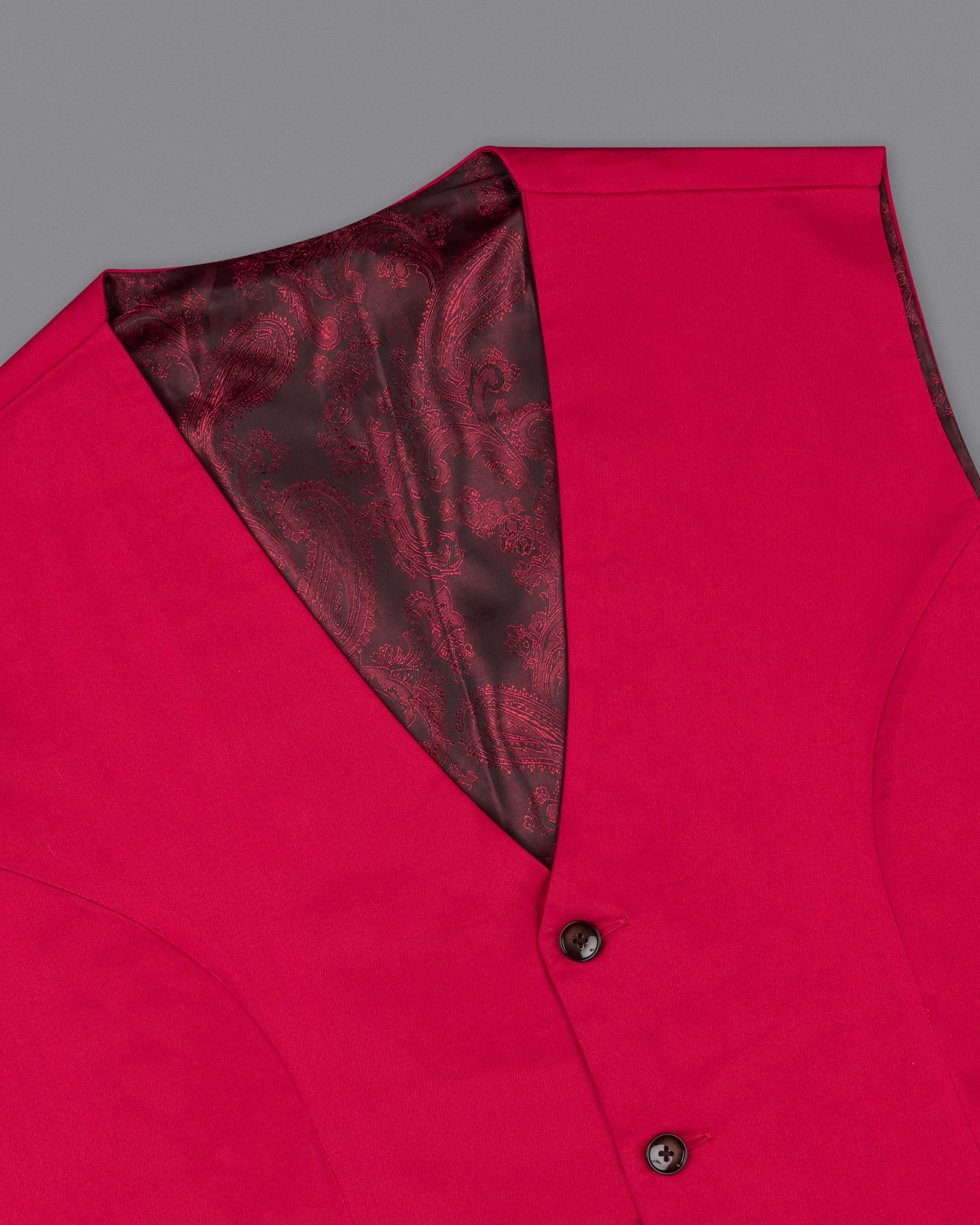 Shiraz Red Premium Cotton Waistcoat V2325-36, V2325-38, V2325-40, V2325-42, V2325-44, V2325-46, V2325-48, V2325-50, V2325-52, V2325-54, V2325-56, V2325-58, V2325-60