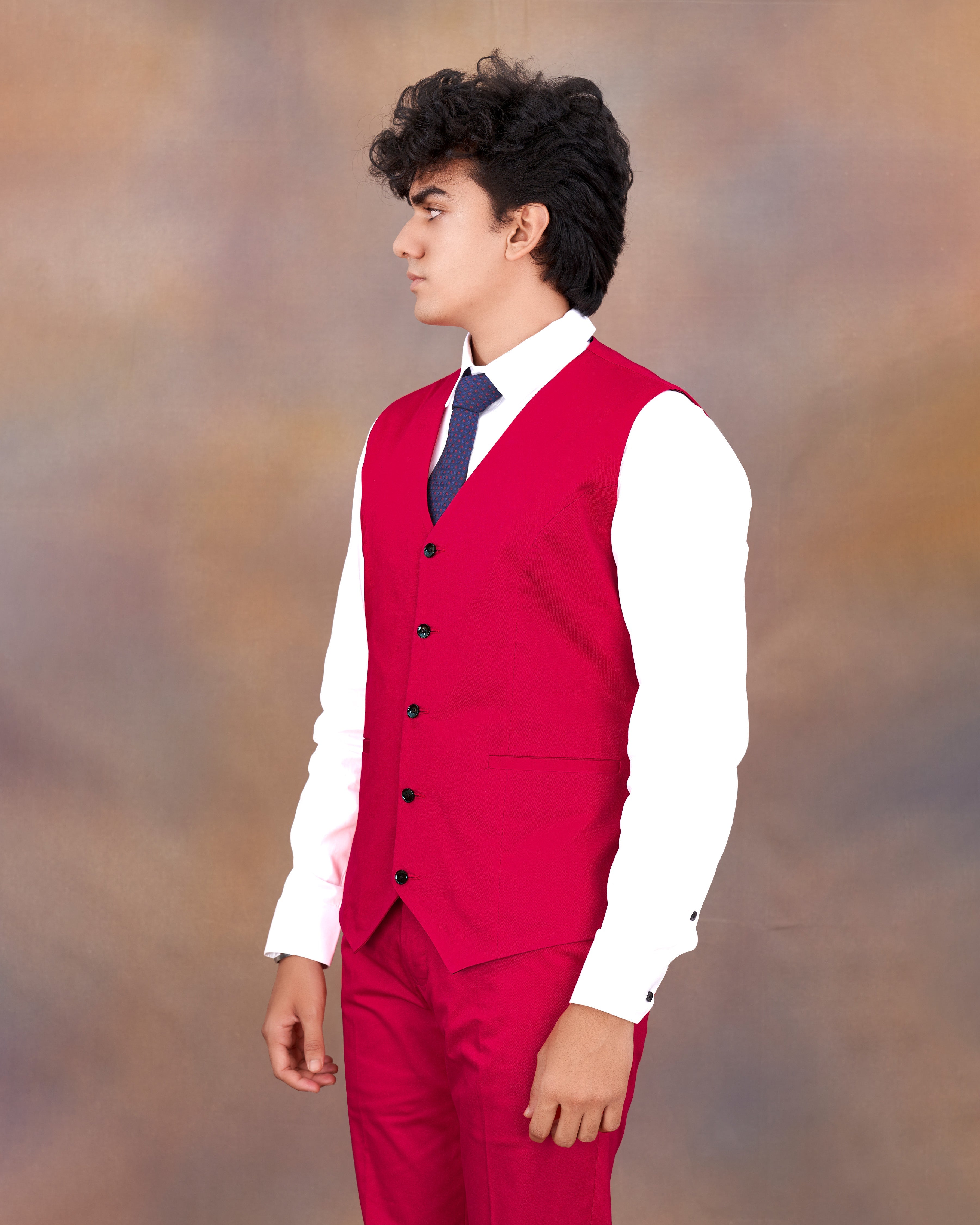 Shiraz Red Premium Cotton Waistcoat V2325-36, V2325-38, V2325-40, V2325-42, V2325-44, V2325-46, V2325-48, V2325-50, V2325-52, V2325-54, V2325-56, V2325-58, V2325-60