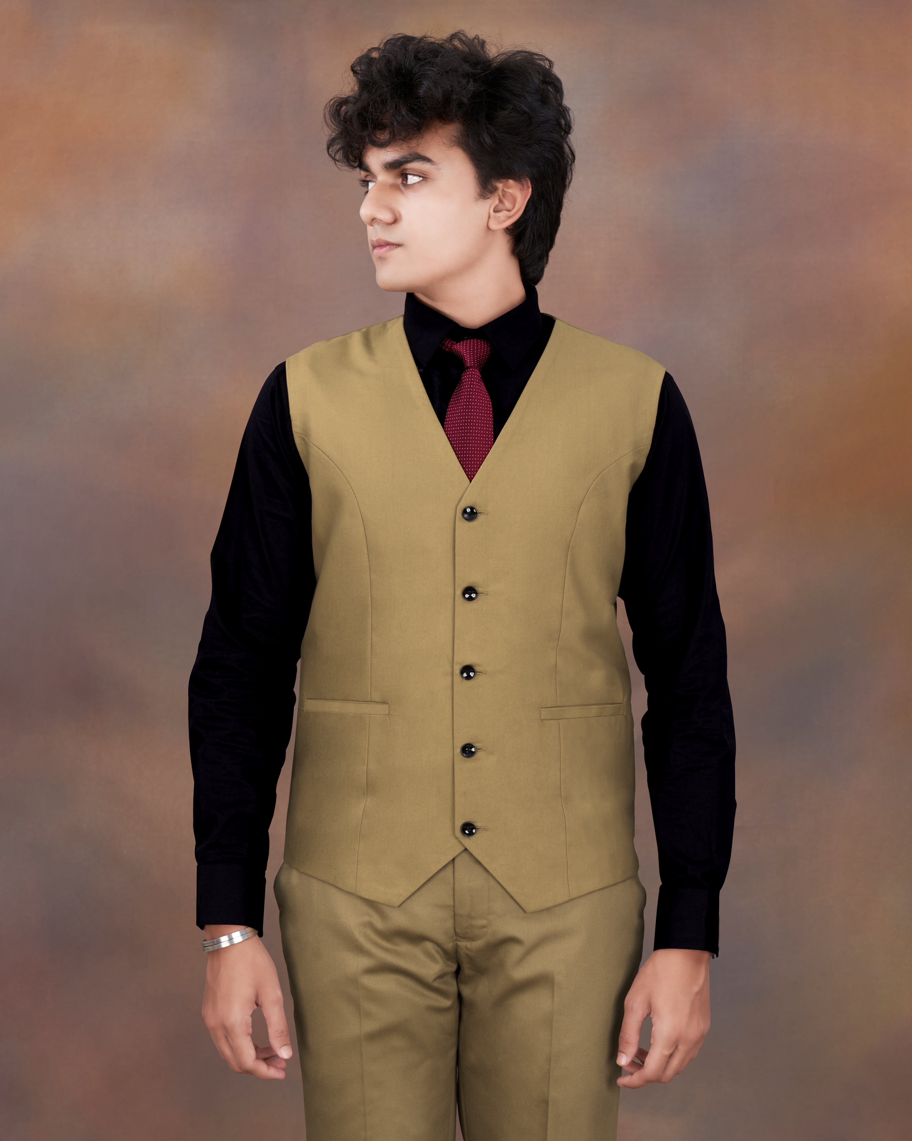 Clay Creek Brown Solid Waistcoat V2330-36, V2330-38, V2330-40, V2330-42, V2330-44, V2330-46, V2330-48, V2330-50, V2330-52, V2330-54, V2330-56, V2330-58, V2330-60