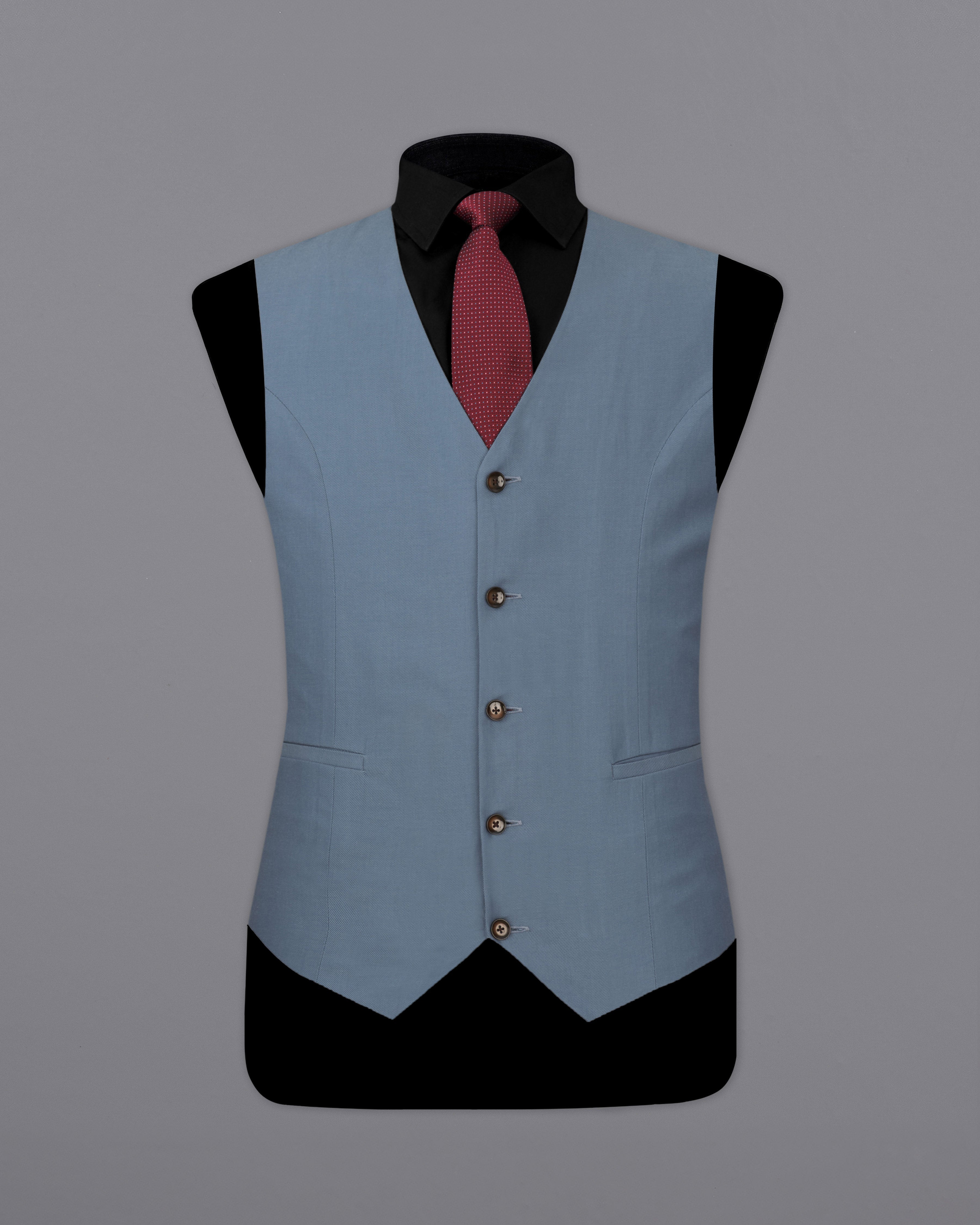 Metallic Blue Premium Cotton Waistcoat V2331-36, V2331-38, V2331-40, V2331-42, V2331-44, V2331-46, V2331-48, V2331-50, V2331-52, V2331-54, V2331-56, V2331-58, V2331-60